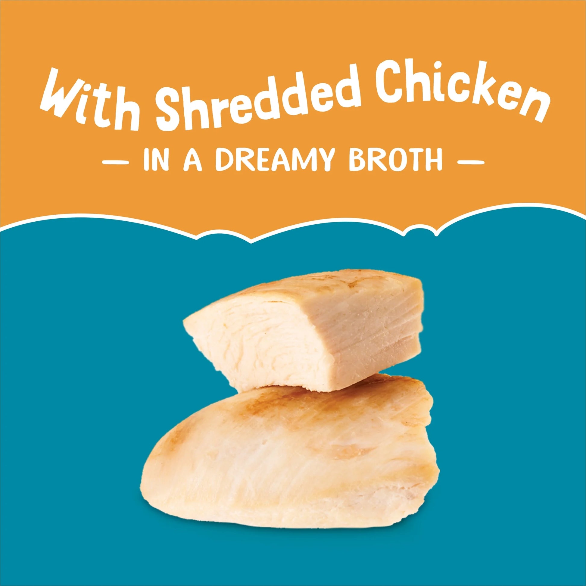 Purina  Lickable Cat Treats Lil' Bits ‘N Broth with Shredded Chicken Cat Food Toppers, 1.2 Oz Pouches (16 Count)