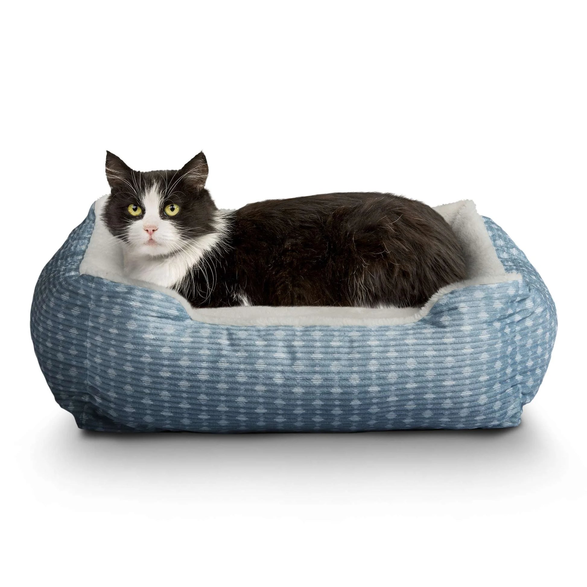 Cuddler Small Dog or Cat Bed, Blue 19" X 15"