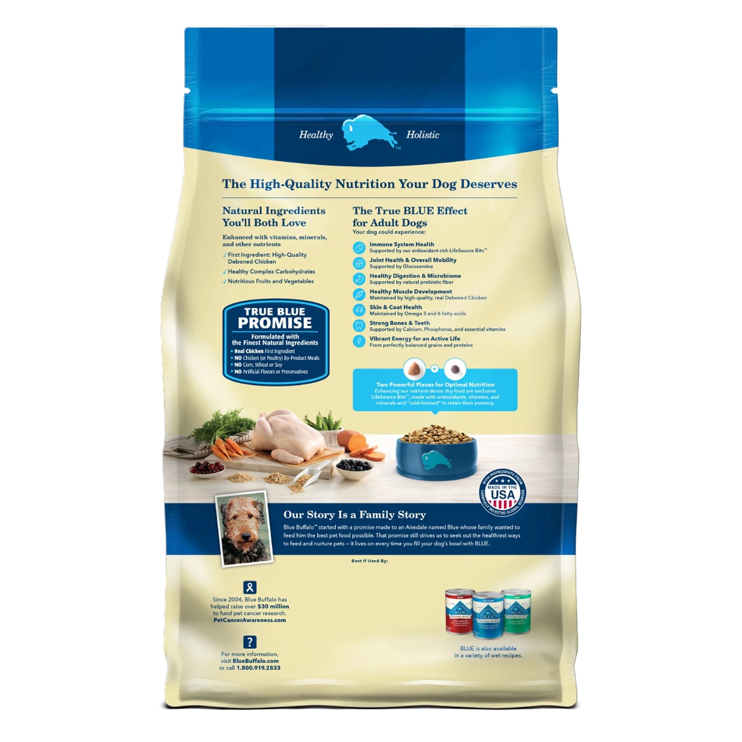 Premium BLUE Life Protection Formula Adult Dry Dog Food with Chicken & Brown Rice - 5 lbs for Optimal Health and Vitality