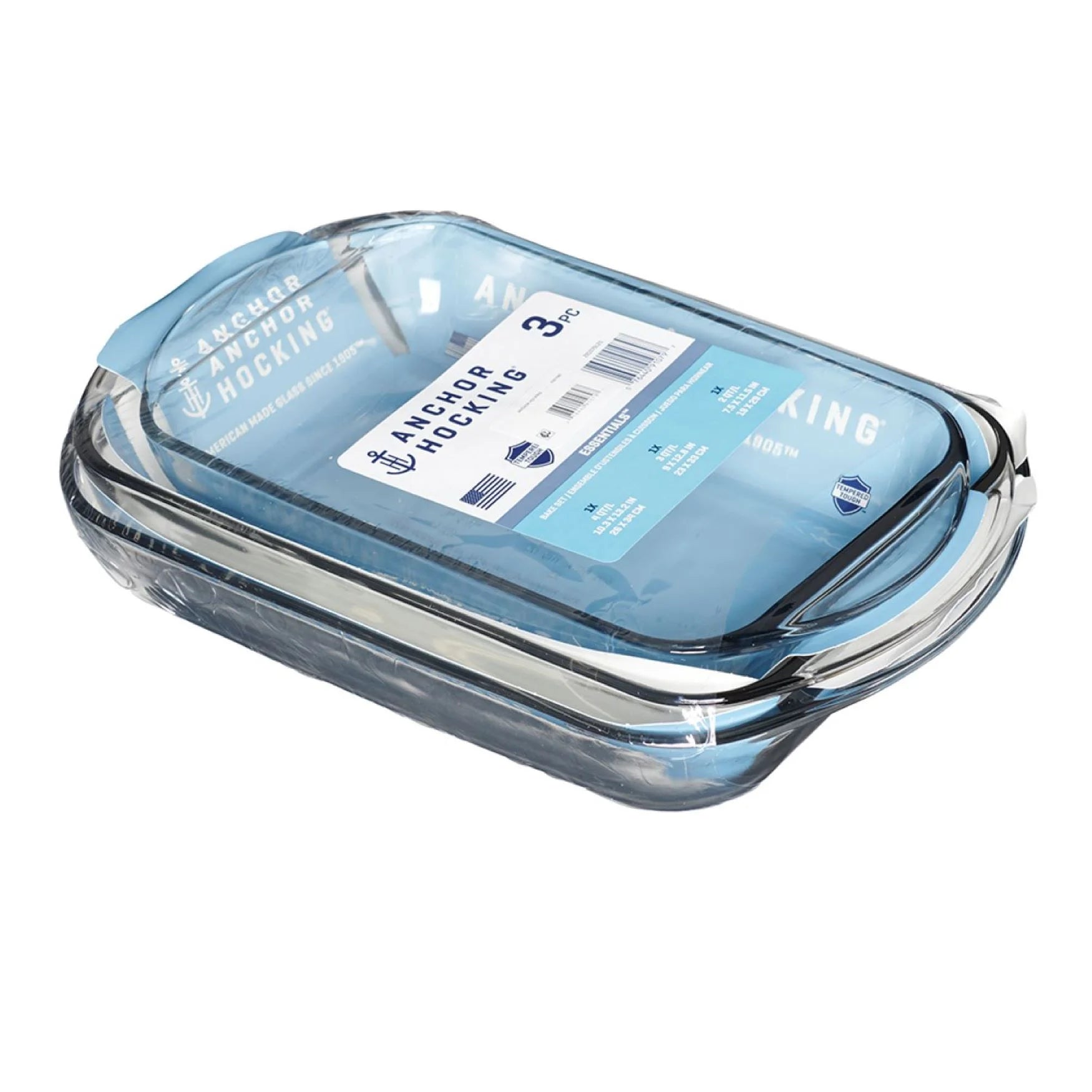 Glass Baking Dish Set, 3 Piece Glass Bakeware Set