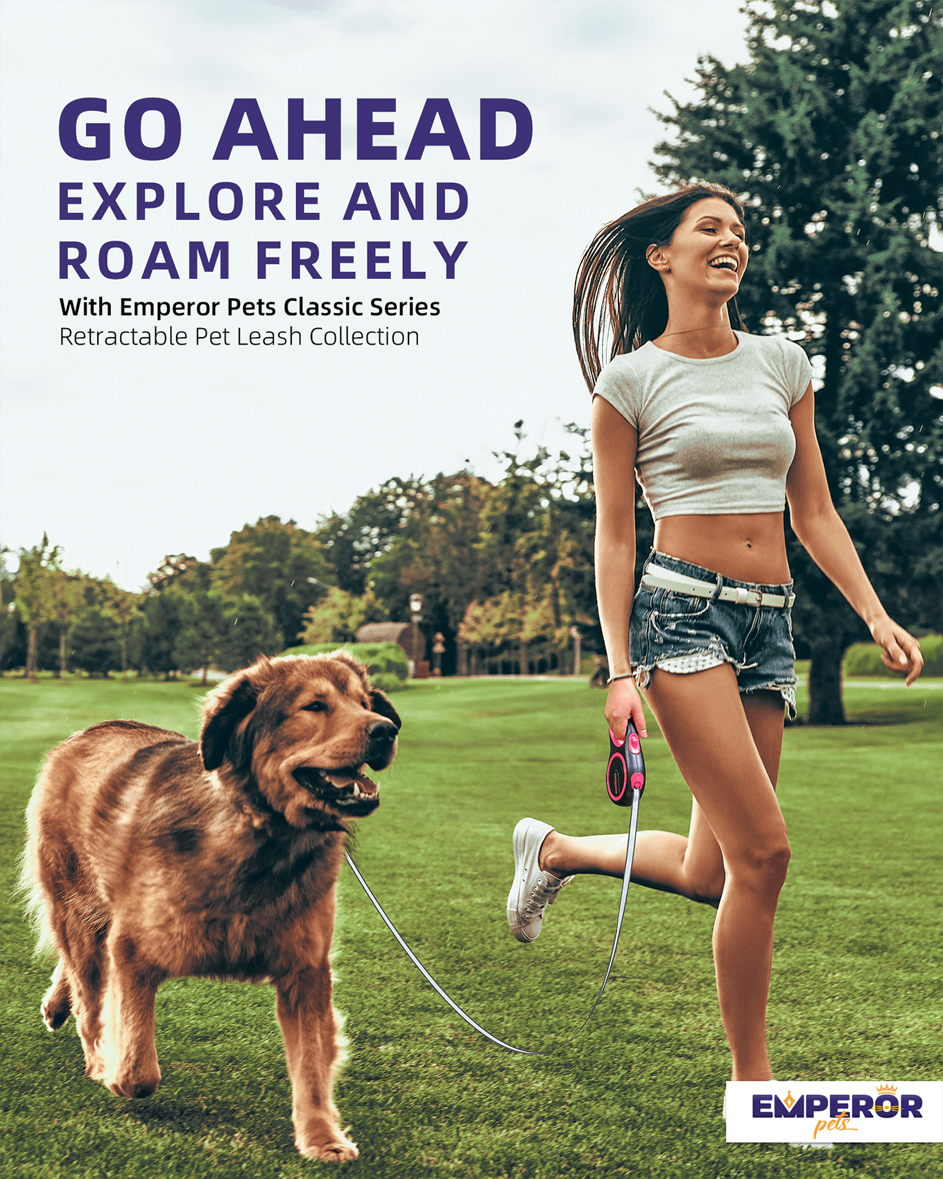 Ultimate 26 Ft Retractable Dog Leash for Large Breeds - Heavy Duty, Up to 110lbs, Perfect for Outdoor Adventures