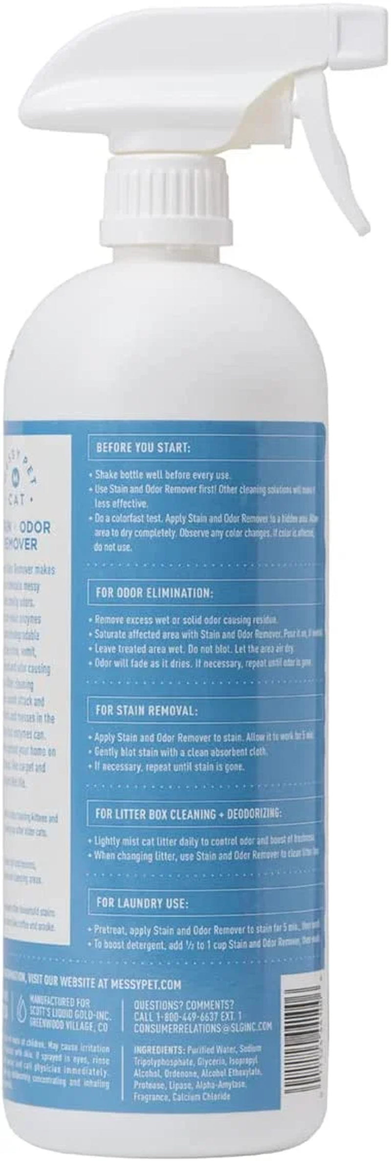 2-Pack Professional Pet Stain and Odor Remover for Carpets, Upholstery, and Mattresses - 27 Oz