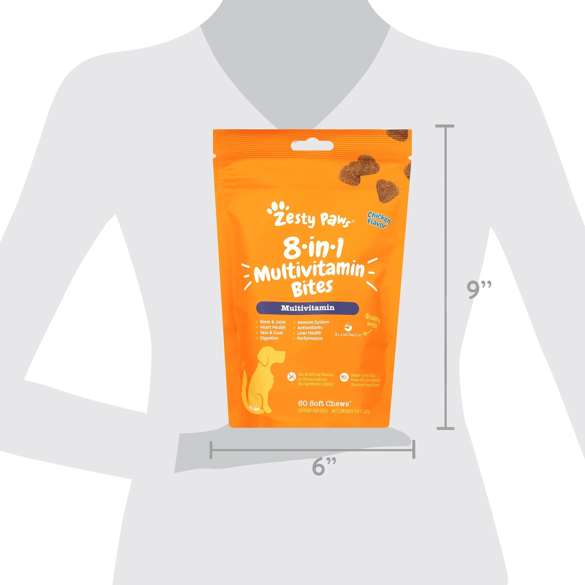 8-In-1 Multivitamin Bites for Dogs, for Overall Wellbeing, Chicken 60Ct