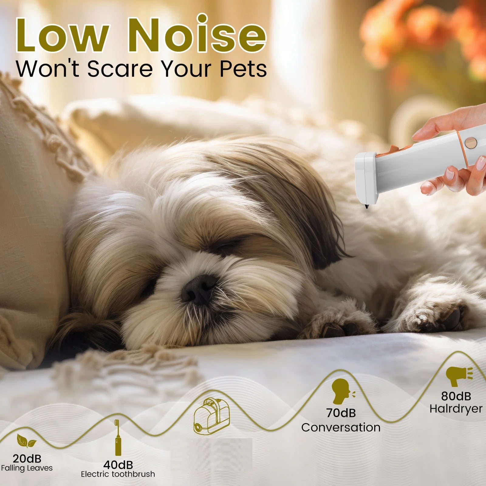 Dog Grooming Kit & Vacuum, Dog Vacuum for Shedding Grooming, Low Noise, for Dogs Cats Pet Hair & Home Car Cleaning