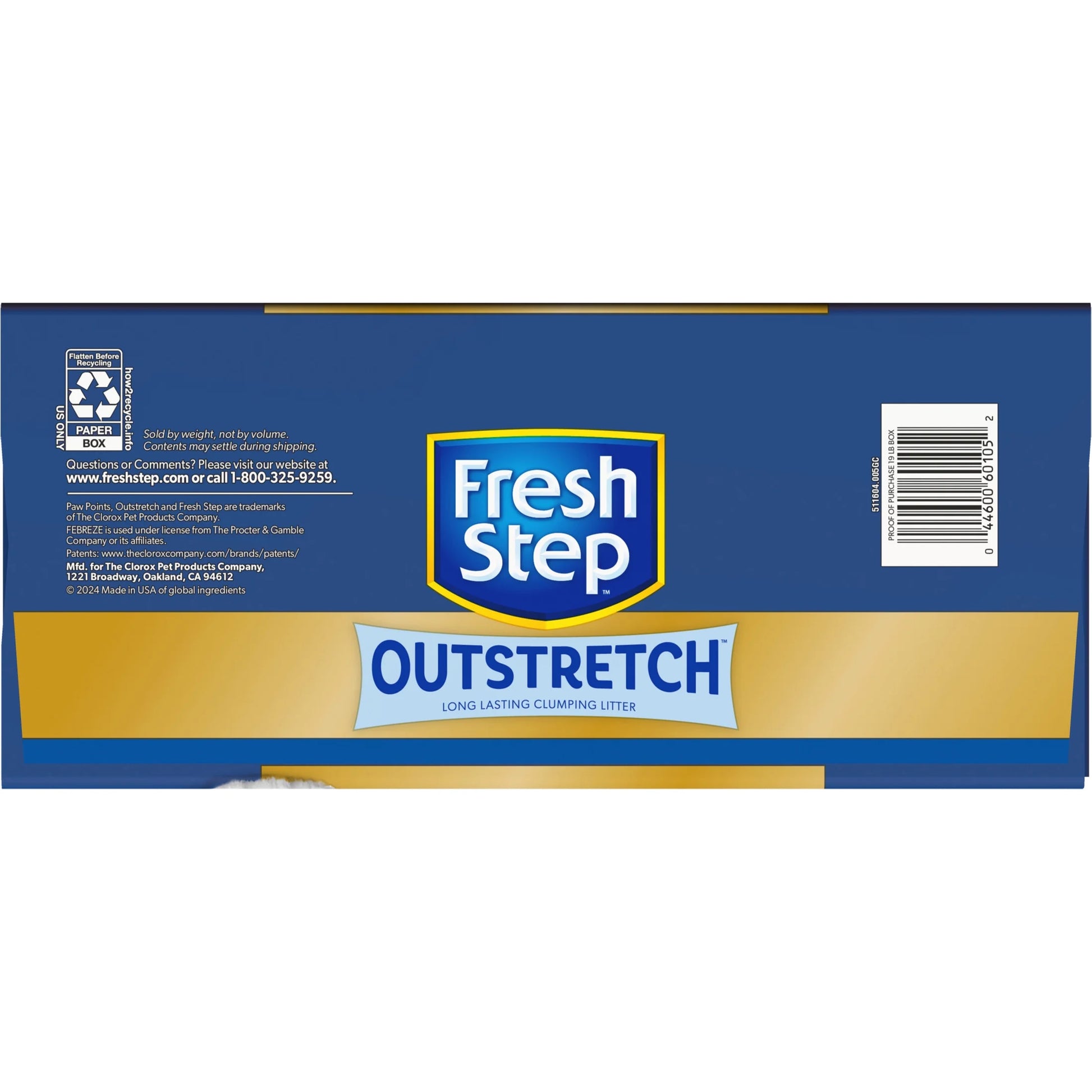 Outstretch Long Lasting Concentrated Clumping Cat Litter with Febreze Freshness, 19 Lbs