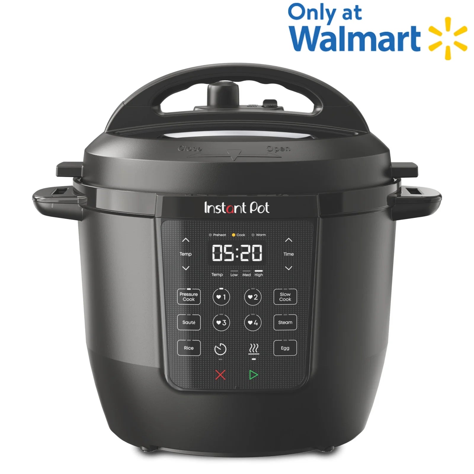 6Qt RIO Chef Series 7-In-1 Multi-Cooker, Pressure Cooker, Slow Cook, & More, Black