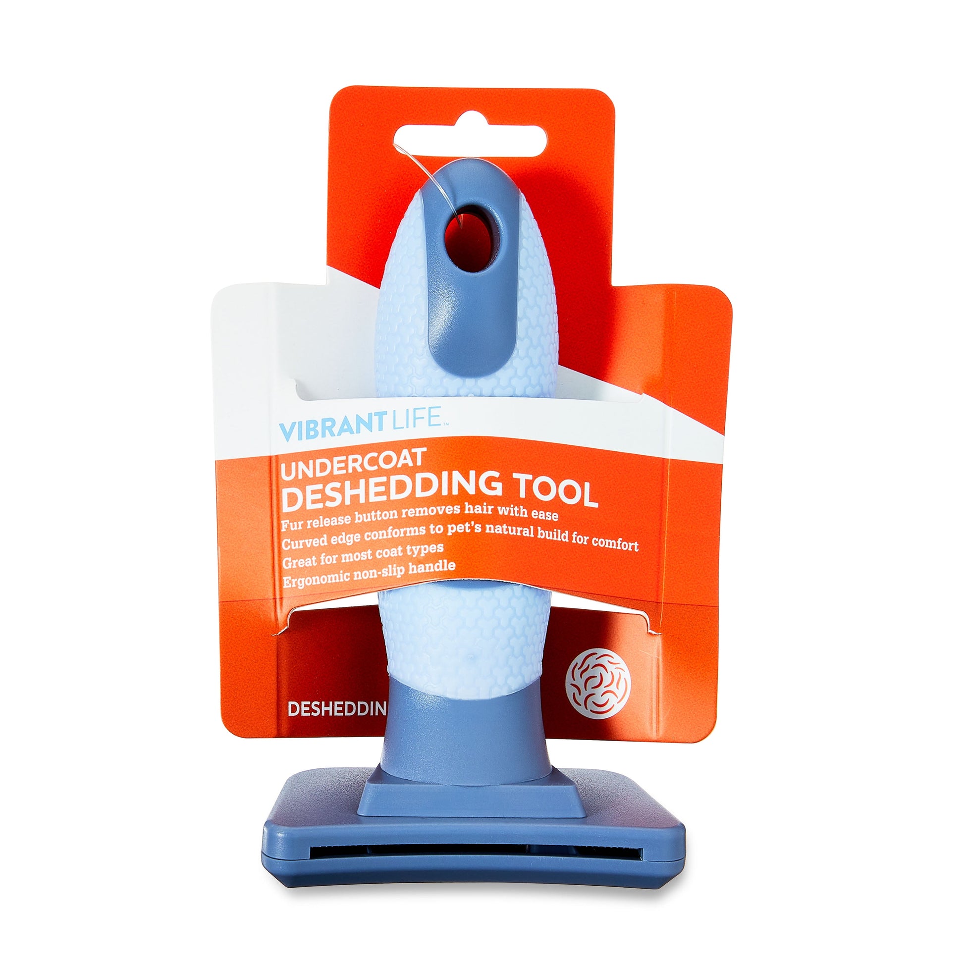 Medium Undercoat Deshedding Tool with Non-Slip Handle for Dogs