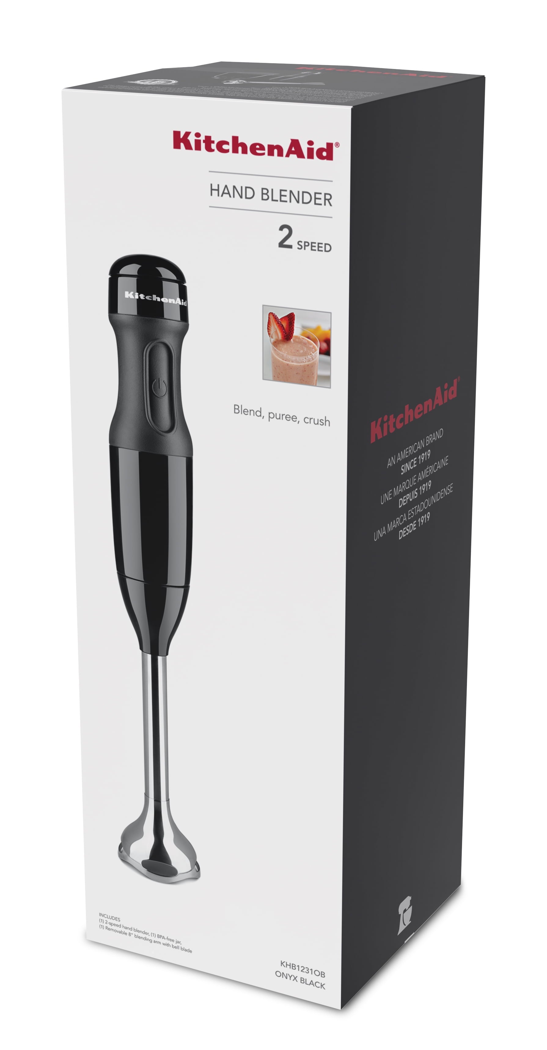 ® 2 Speed Corded Hand Blender, Onyx Black, KHB1231