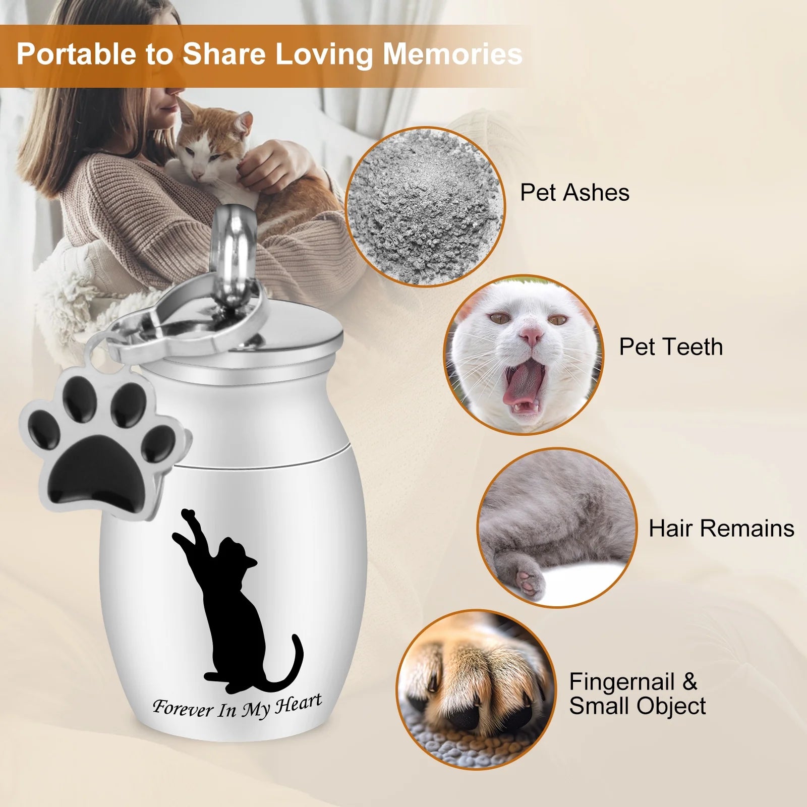 Pet Memorial Wind Chimes with Pet Urns,Cat Memorial Wind Spinner Gifts for Loss of Cat,Sympathy Gift for Garden Yard Decorations