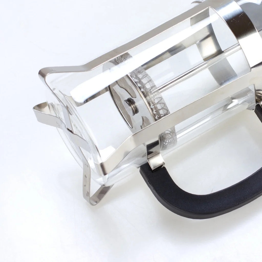 French Press Coffee Maker, Glass Portable Pitcher, Maximum Flavor Coffee Brewer with Superior Filtration, 2 Cup Capacity, Black