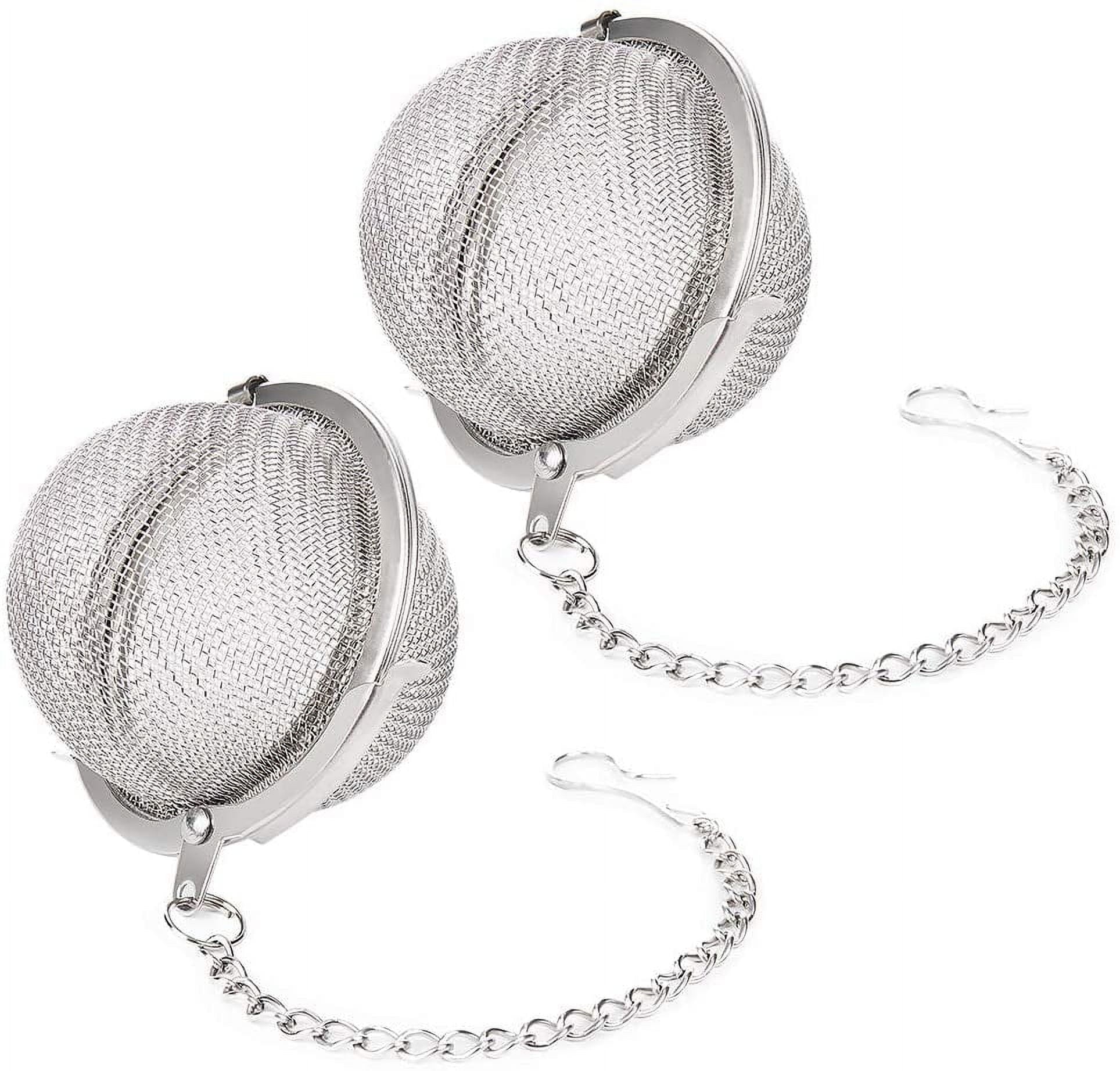 2 Pieces of Stainless Steel Tea Balls, Mesh Tea Infuser Filter