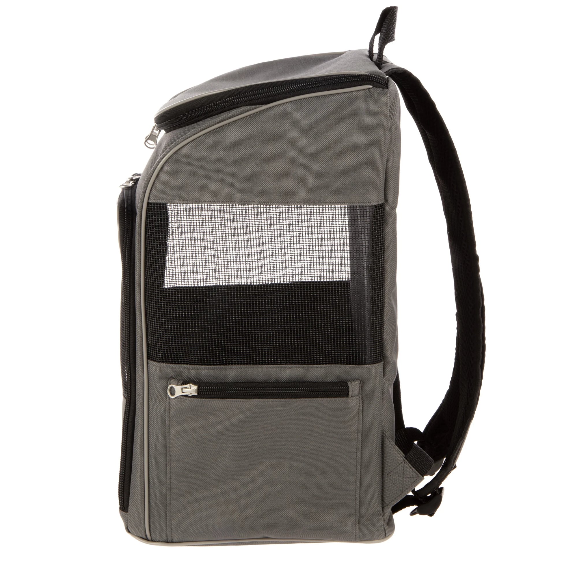 Medium Pet Travel Backpack for Cats and Dogs, Gray, 16 lb Capacity