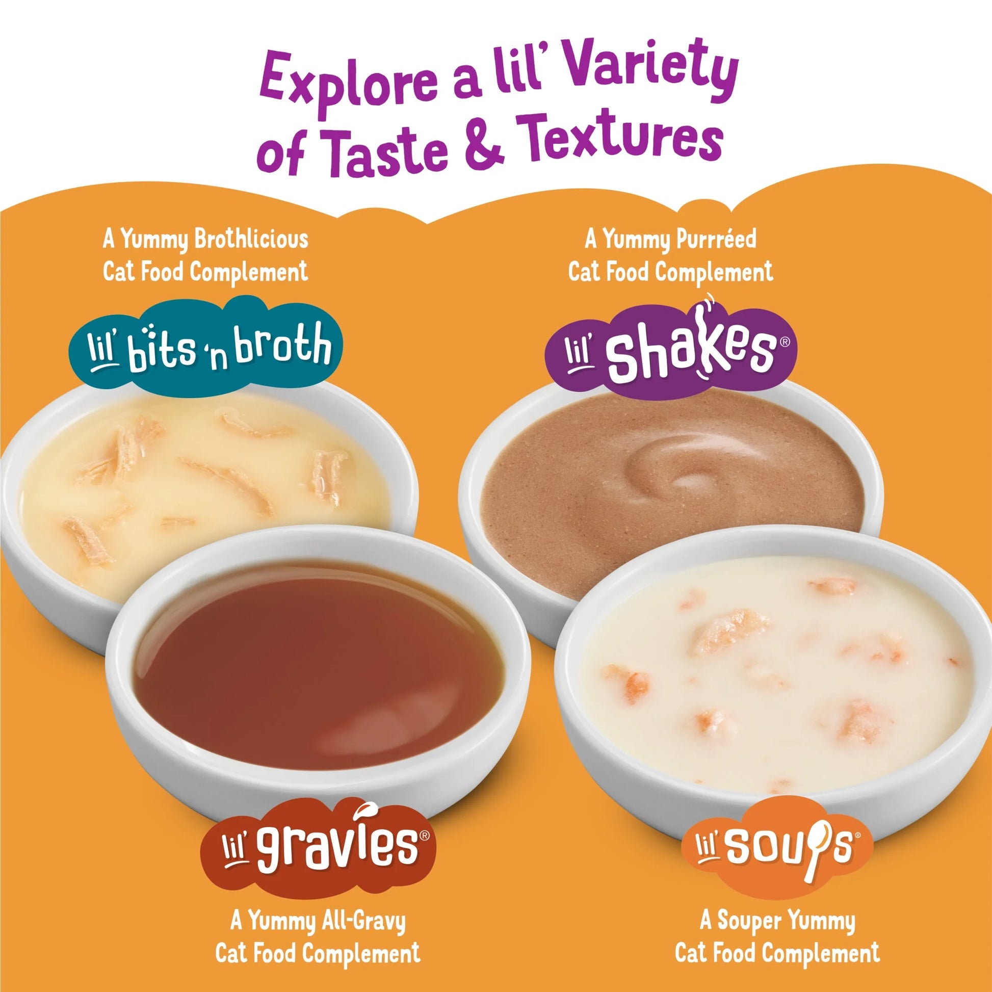 Purina  Grain-Free Lickable Cat Food Toppers Lil’ Soups with Shrimp in Velvety Chicken Broth, 1.2 Oz Cups (8 Pack)