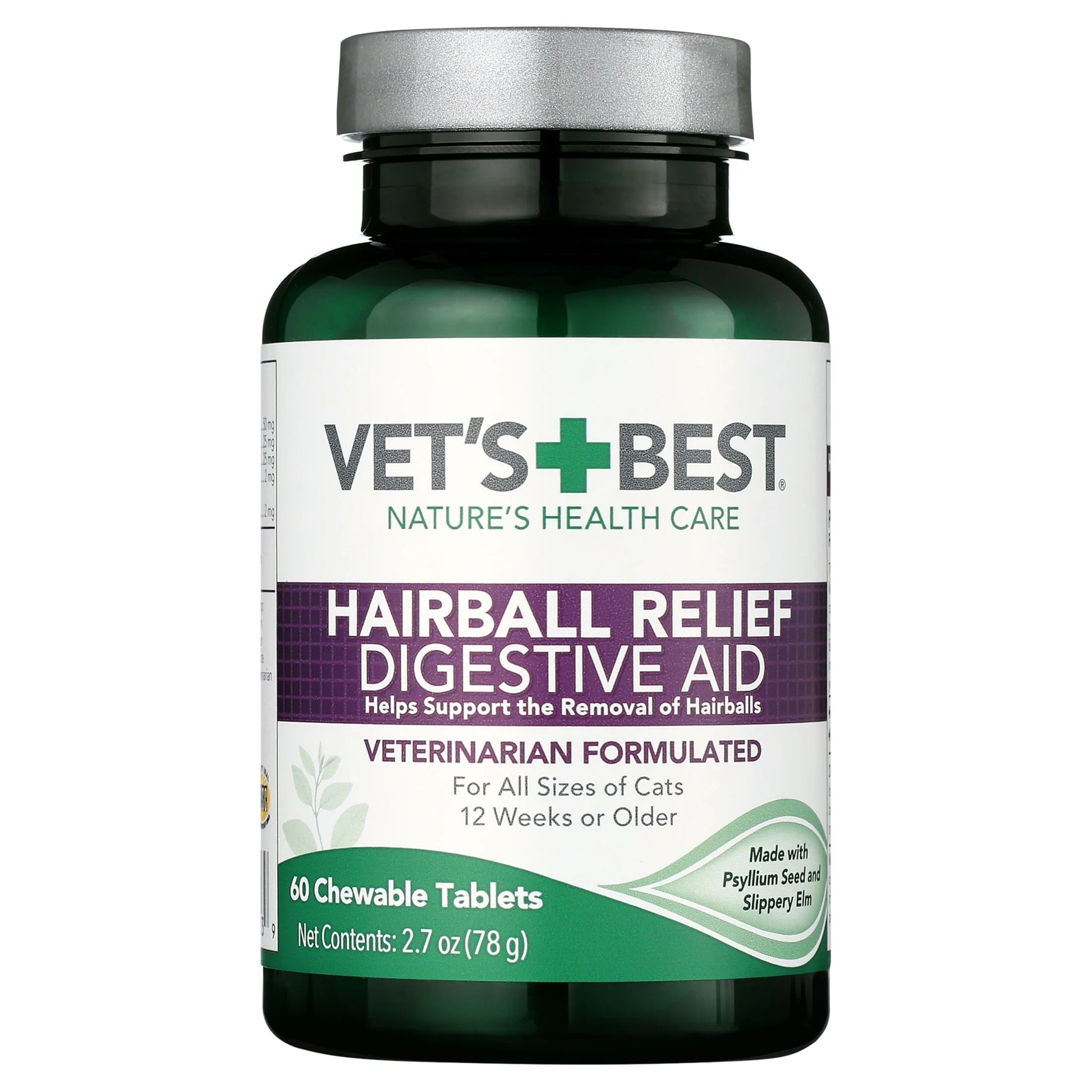 Cat Hairball Relief Digestive Aid - 60 Chewable Tablets
