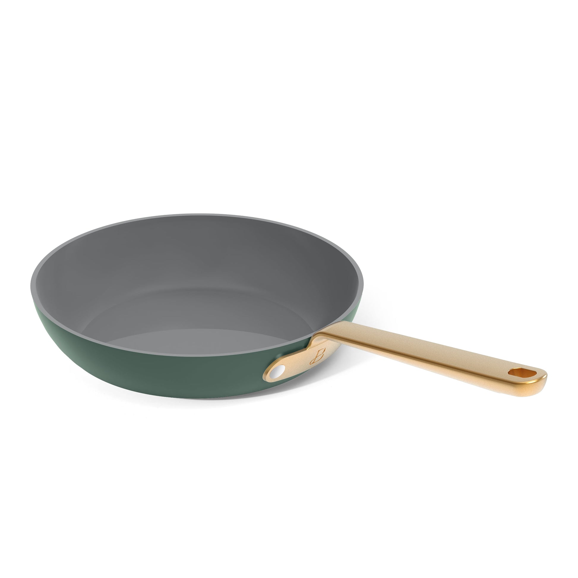 12Pc Ceramic Non-Stick Cookware Set, Pots and Pans with Strainer Lids, Thyme Green by Drew Barrymore