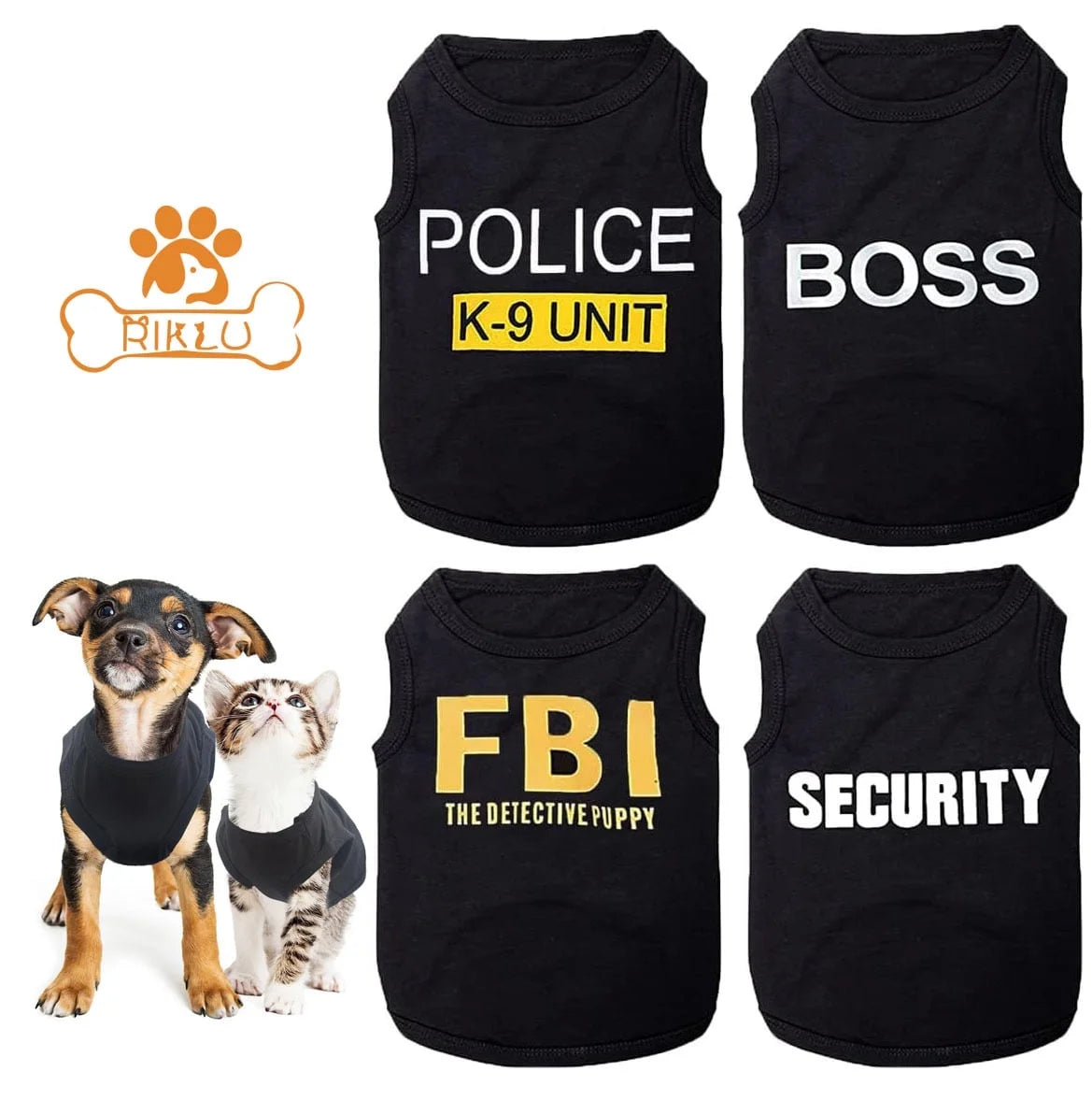 4-Pack Pet T-Shirts for Small Dogs - Stylish Vests for Puppies (Boys and Girls)