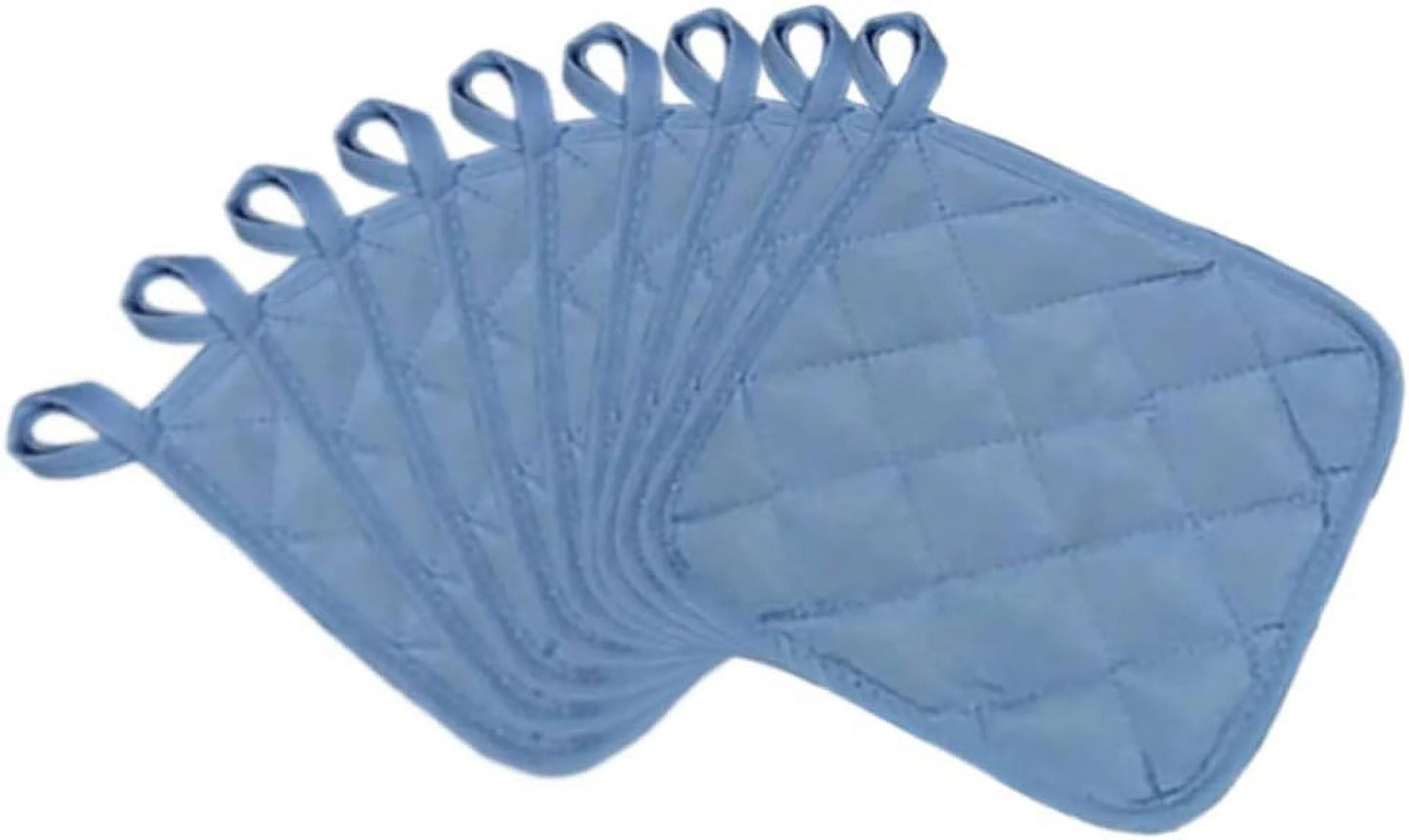 5Pcs Kitchen Pot Holders Set Heat Resistant Pure Cotton Potholders Kit Trivets Large Coasters Hot Pads Pot Holders for Everyday Cooking and Baking by 6.5 X 6.5 Inch