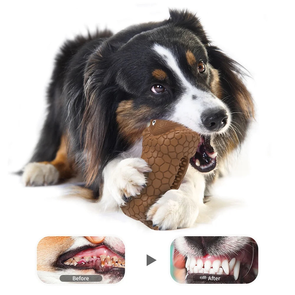 Indestructible Dog Toys for Aggressive Chewers - Beef Flavor for Large Breeds