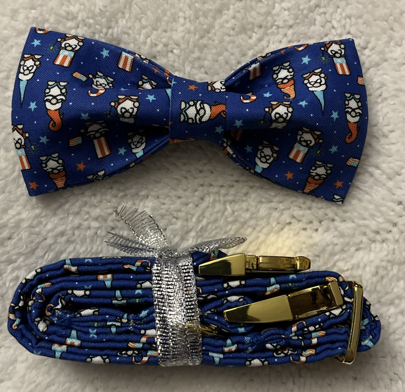 Babble Pet 4Th of July Dog Bow Tie Collar American Flag Day Medium