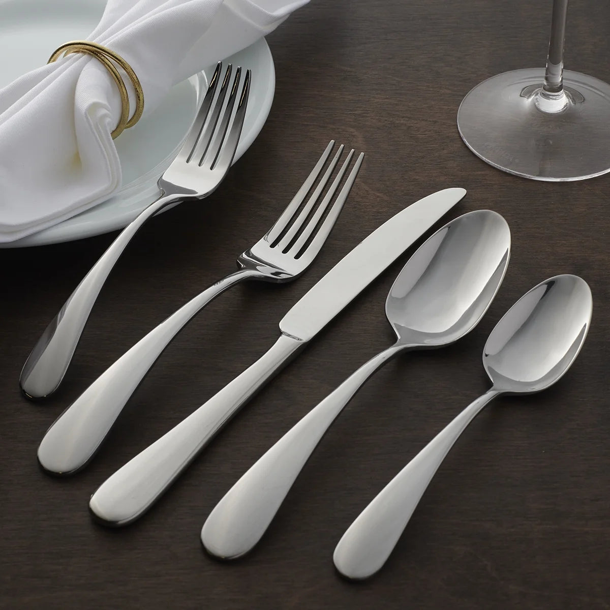 Teso 40-Piece Stainless Steel Flatware Set with Caddy (Service for 8)