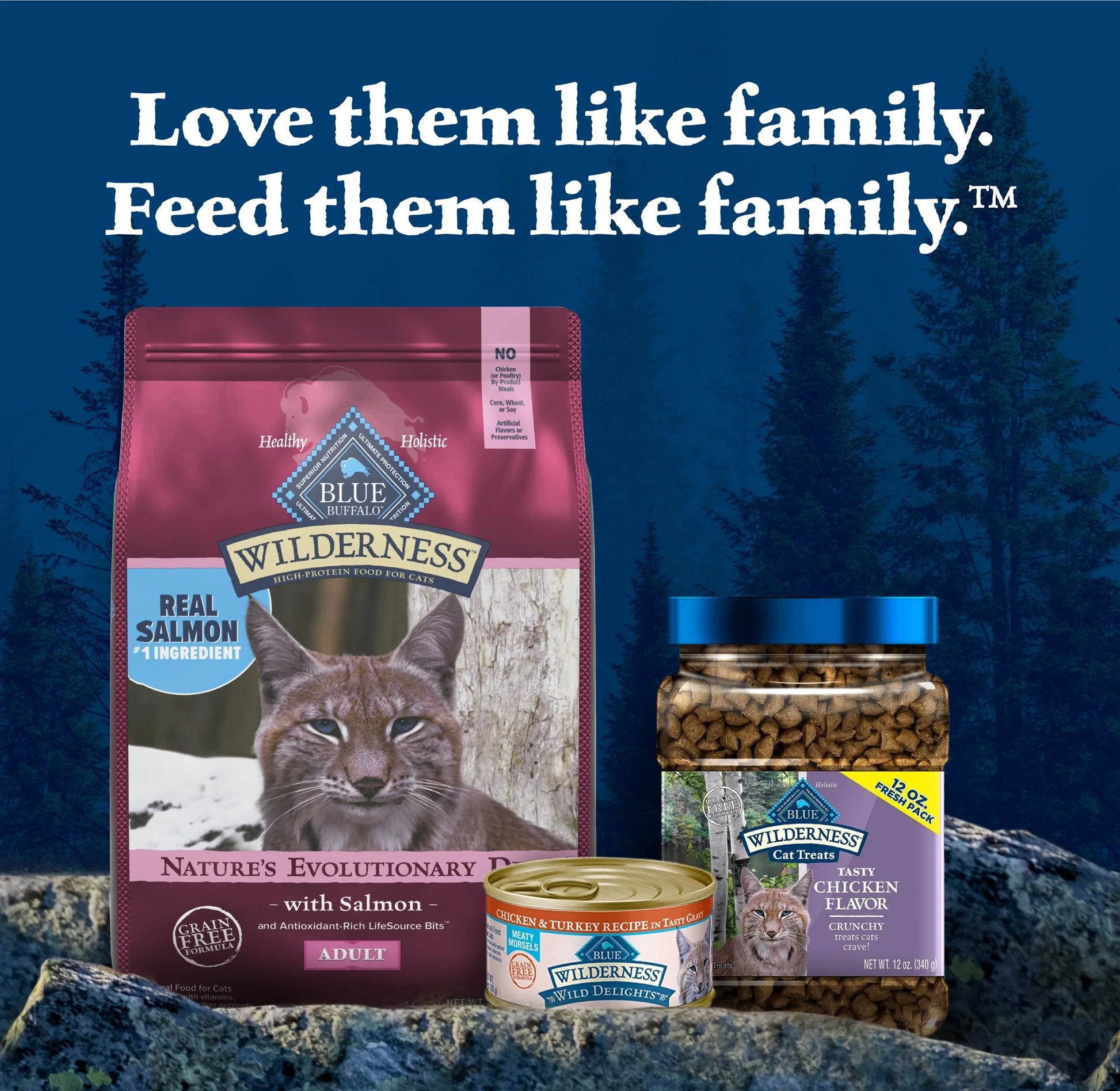 Wilderness Natural High Protein Dry Food for Adult Cats, Salmon, 4-Lb Bag