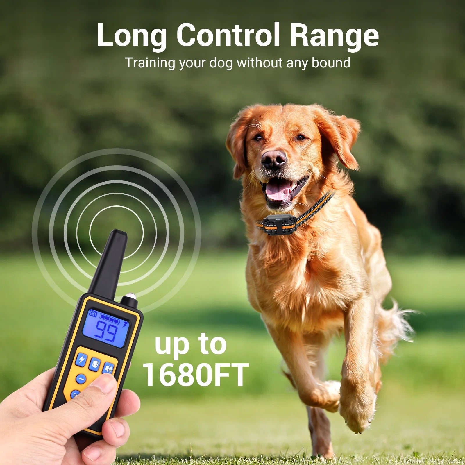 Dog Training Collars for 2 Dogs, Dog Shock Collar with Remote 880Yards, 3 Modes Beep Vibration Shock, Waterproof, LED Light for Training Small Medium Large Dogs