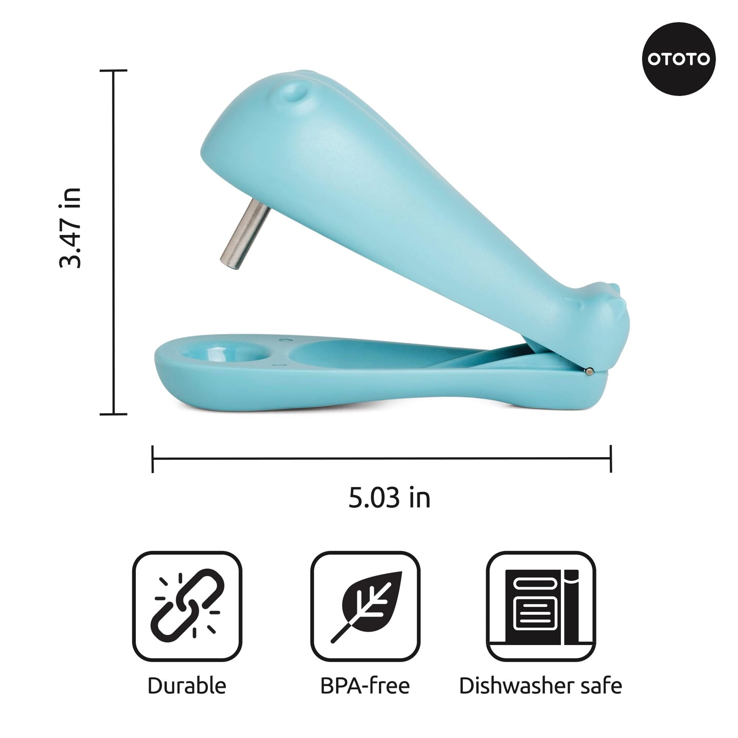 OTOTO Hippo Pitter – Cherry Pitter Tool Shaped Like a Hippo, Fun Olive Pitter for Easy Pitting, Quirky Kitchen Gadget, Perfect for Gifting