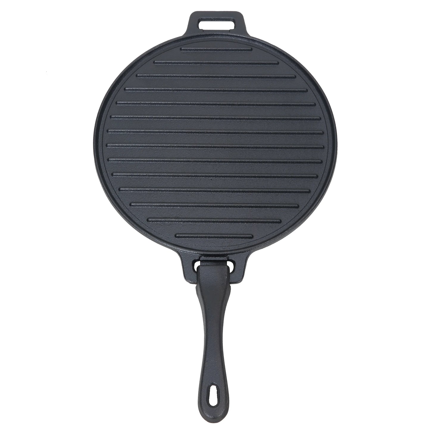4-Piece Cast Iron Skillet Set with Handles and Griddle, Pre-Seasoned, 6", 10.5", 11"