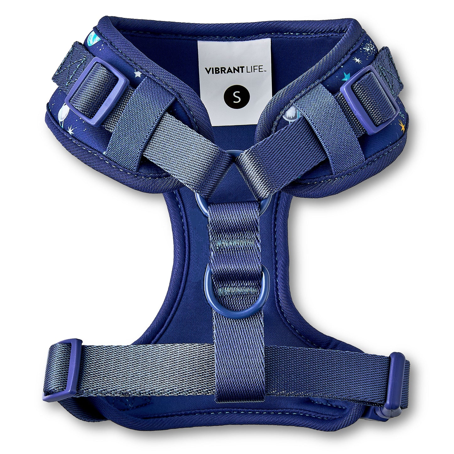 Adjustable Dog Harness for Space Adventures, Blue, Small, Made of Polyester and Spandex