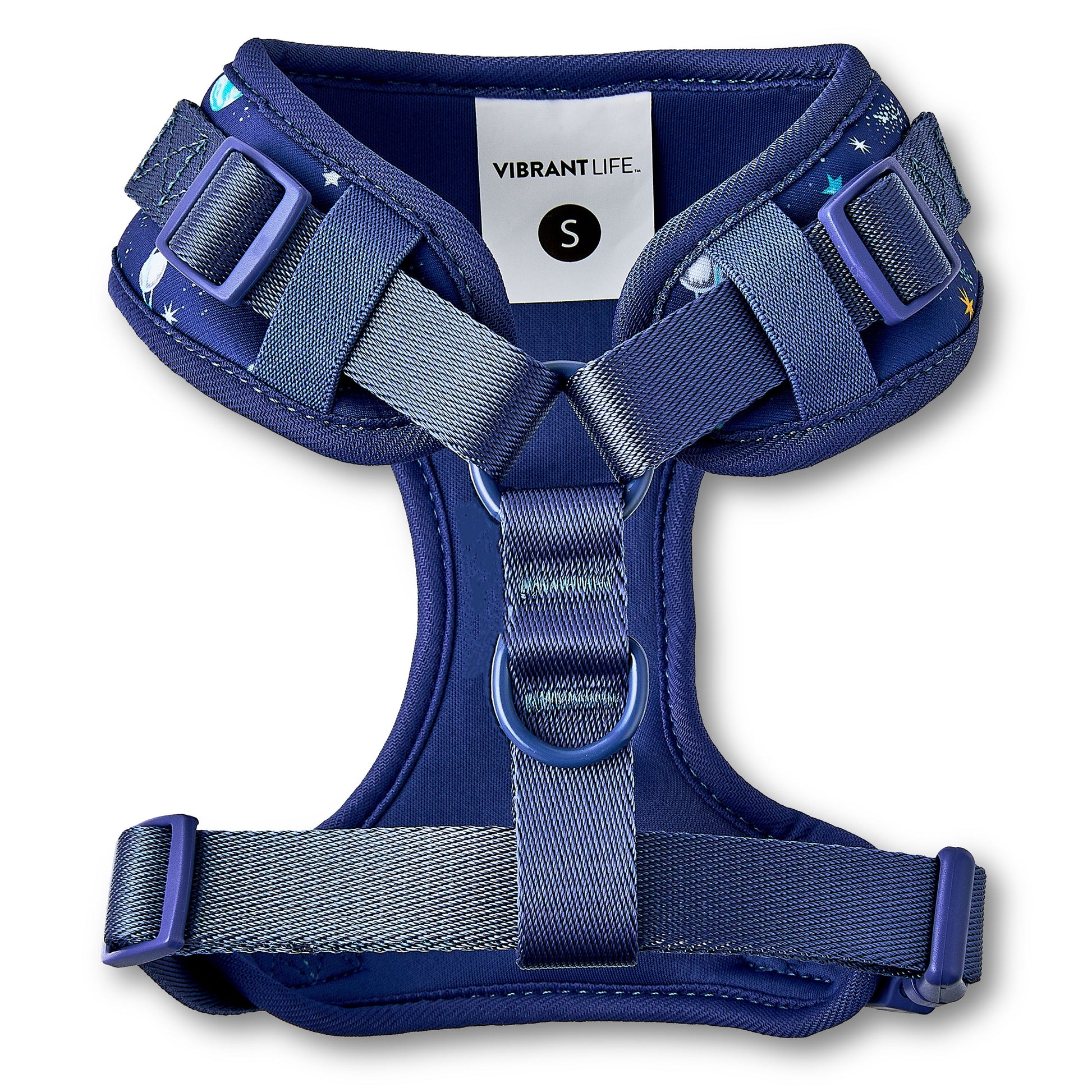 Adjustable Dog Harness for Space Adventures, Blue, Small, Made of Polyester and Spandex