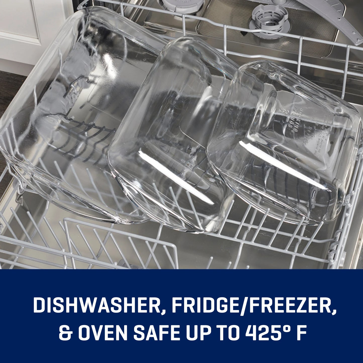 Glass Baking Dish Set, 3 Piece Glass Bakeware Set