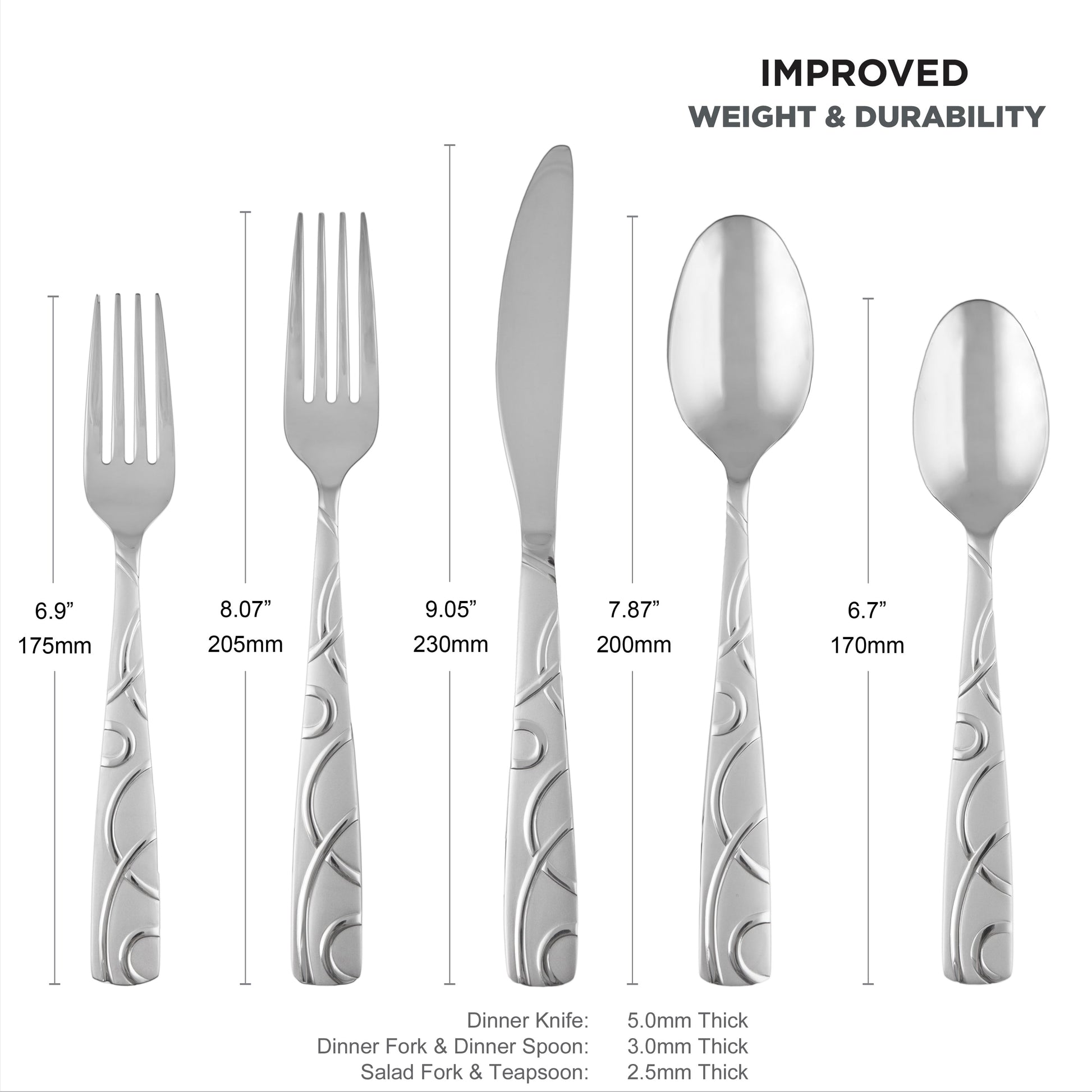 Cambridge Roam Sand 45-Piece Stainless Steel Flatware Set & Hostess Set (Service for 8)