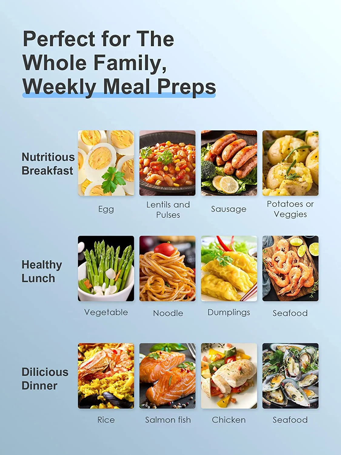 Food Steamer 13 L In3-Tier in Electric Steamer