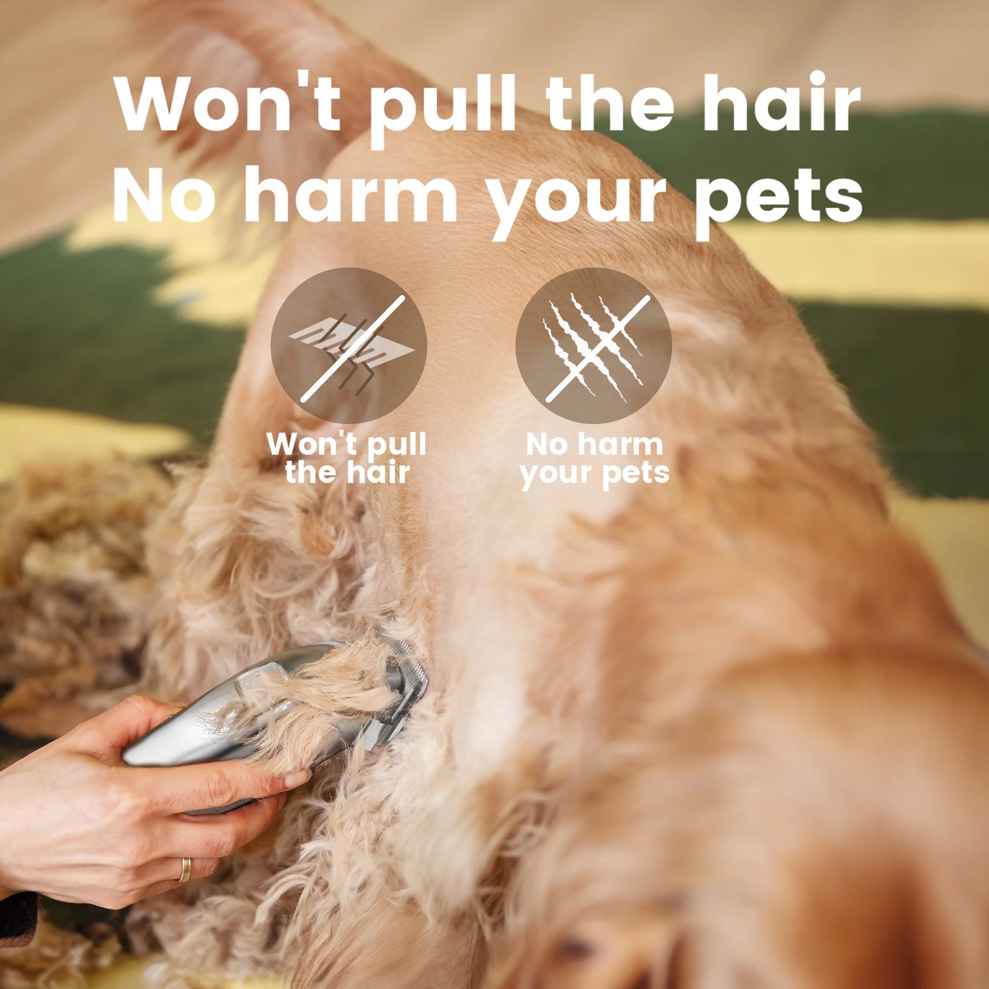 Professional Dog Grooming Clippers Kit, 2 Speed Heavy Duty Cordless Hair Shears Trimmers for Thick Heavy Coats,With Metal Blade for Dogs Cats Animals, All Metal Design Pet Clippers Electric