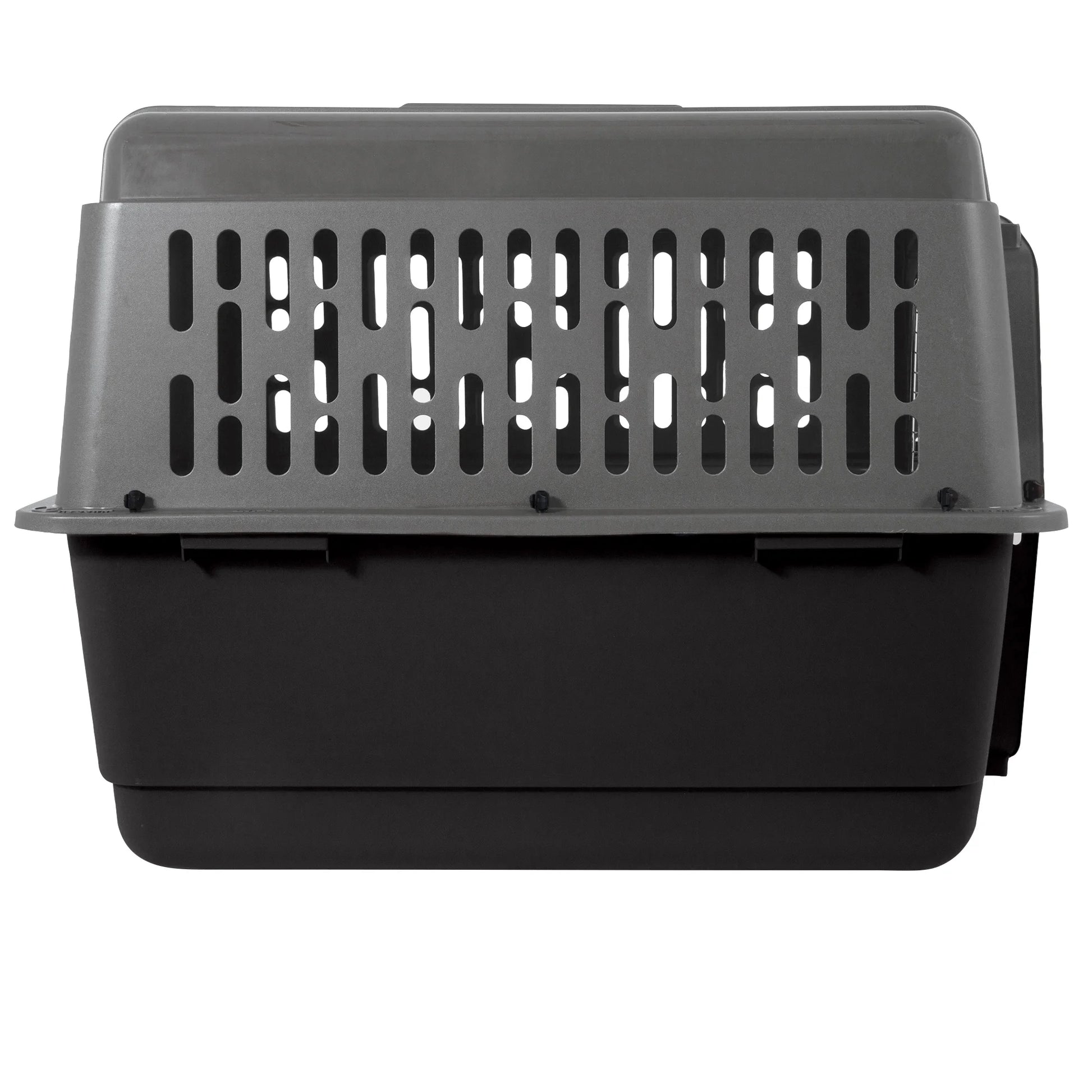 Traditional Travel Dog Kennel - Portable Plastic Carrier for Medium to Large Dogs (36", 50-70 lbs), Gray