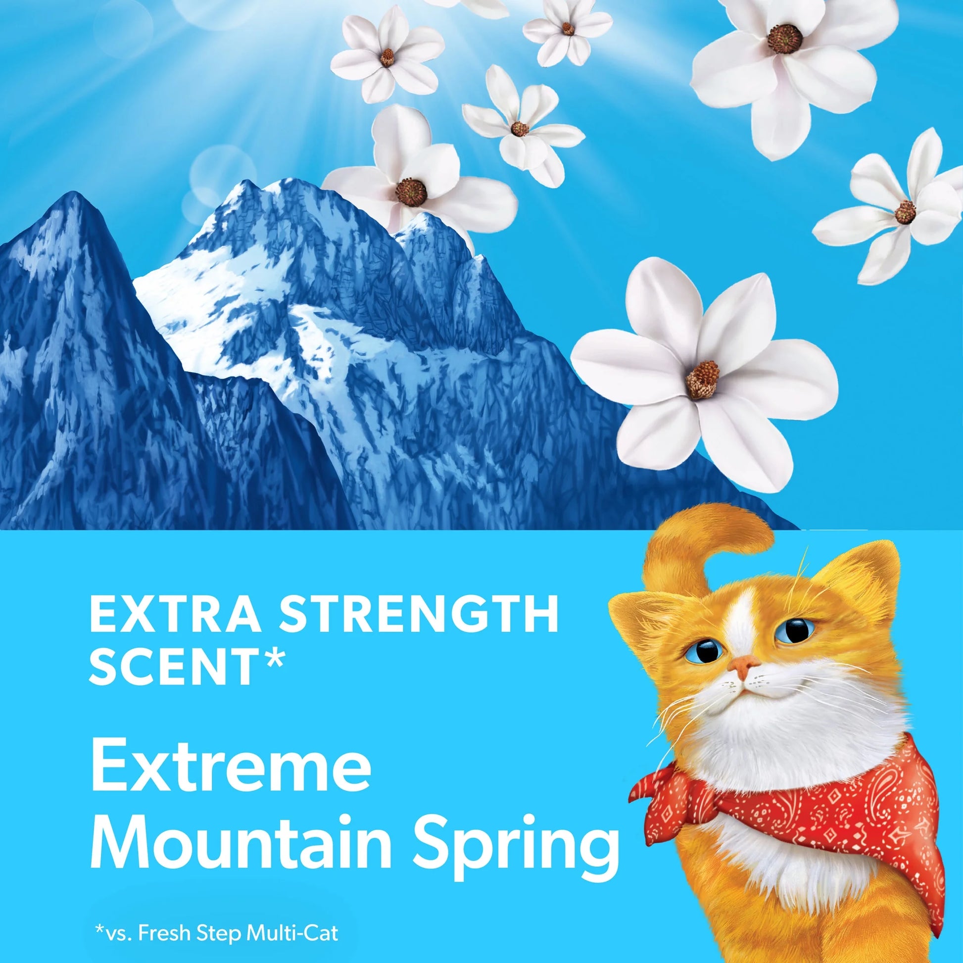 Extreme Scented Clumping Cat Litter with Febreze, Mountain Spring, 25 Lbs