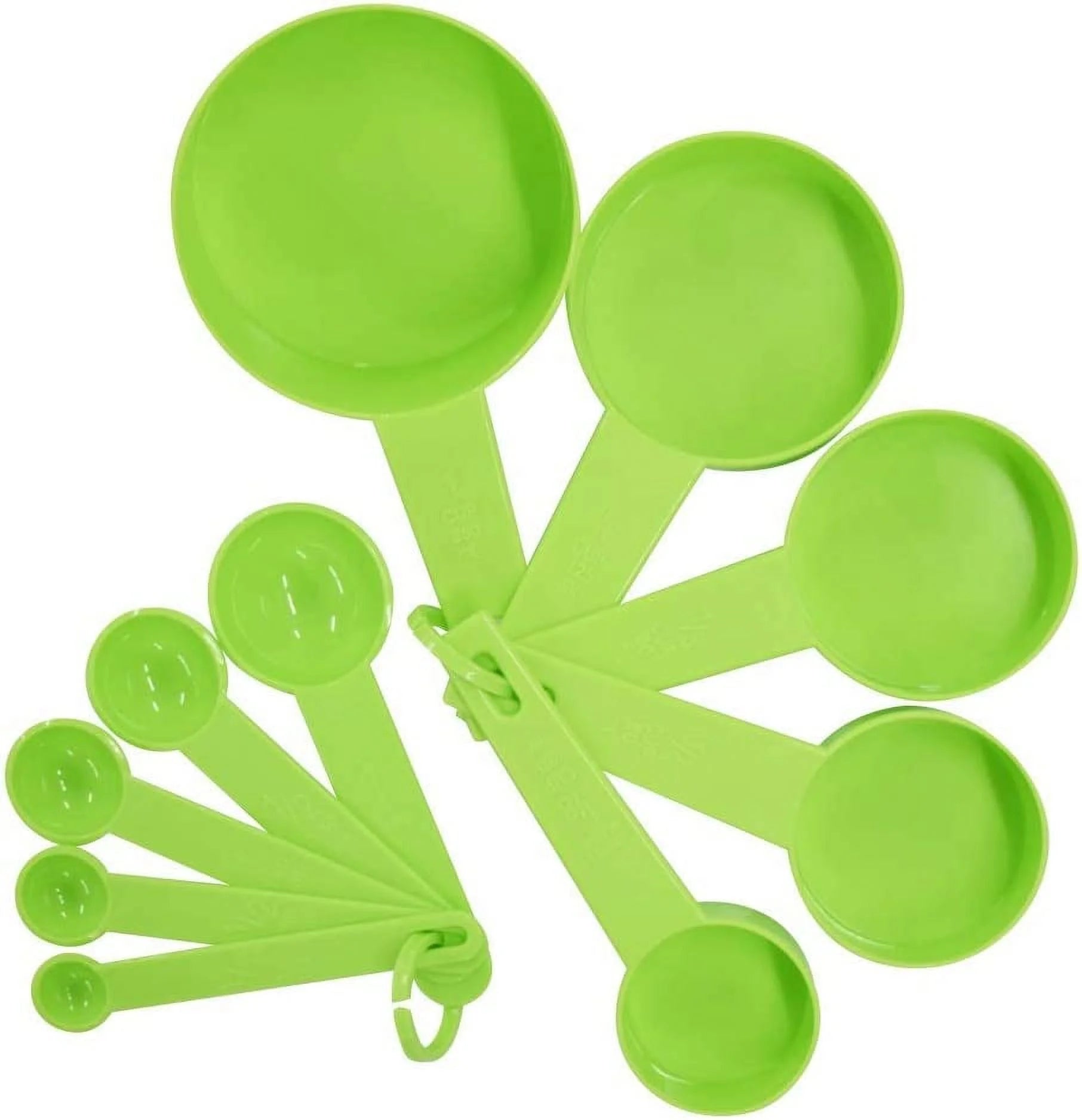 10Pcs 7 Color Measuring Cups and Measuring Spoon Scoop Silicone Handle Kitchen Measuring Tool (Color : Purple)