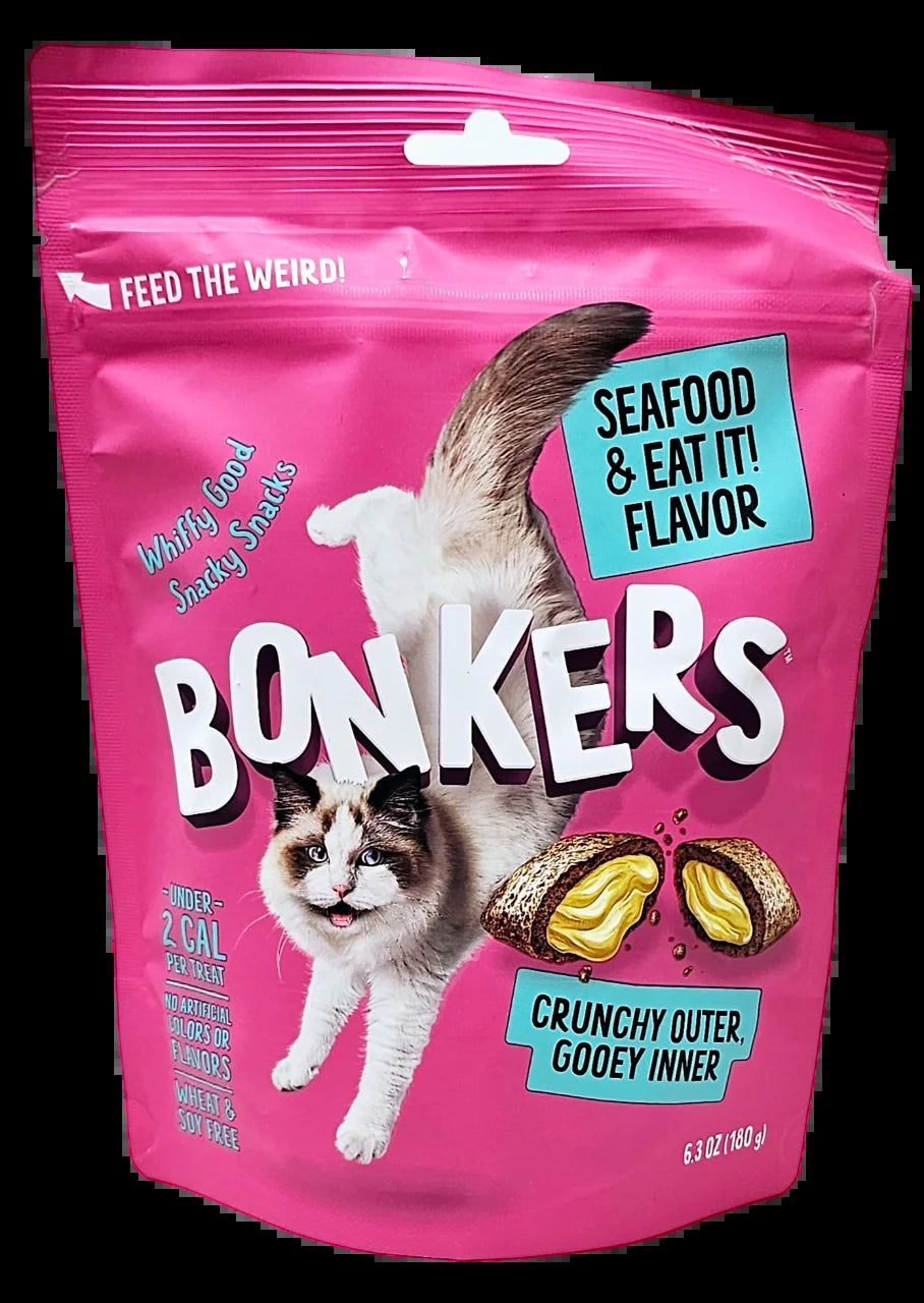 Seafood Flavor Crunchy Cat Treats, 6.3 oz (Pack of 3)
