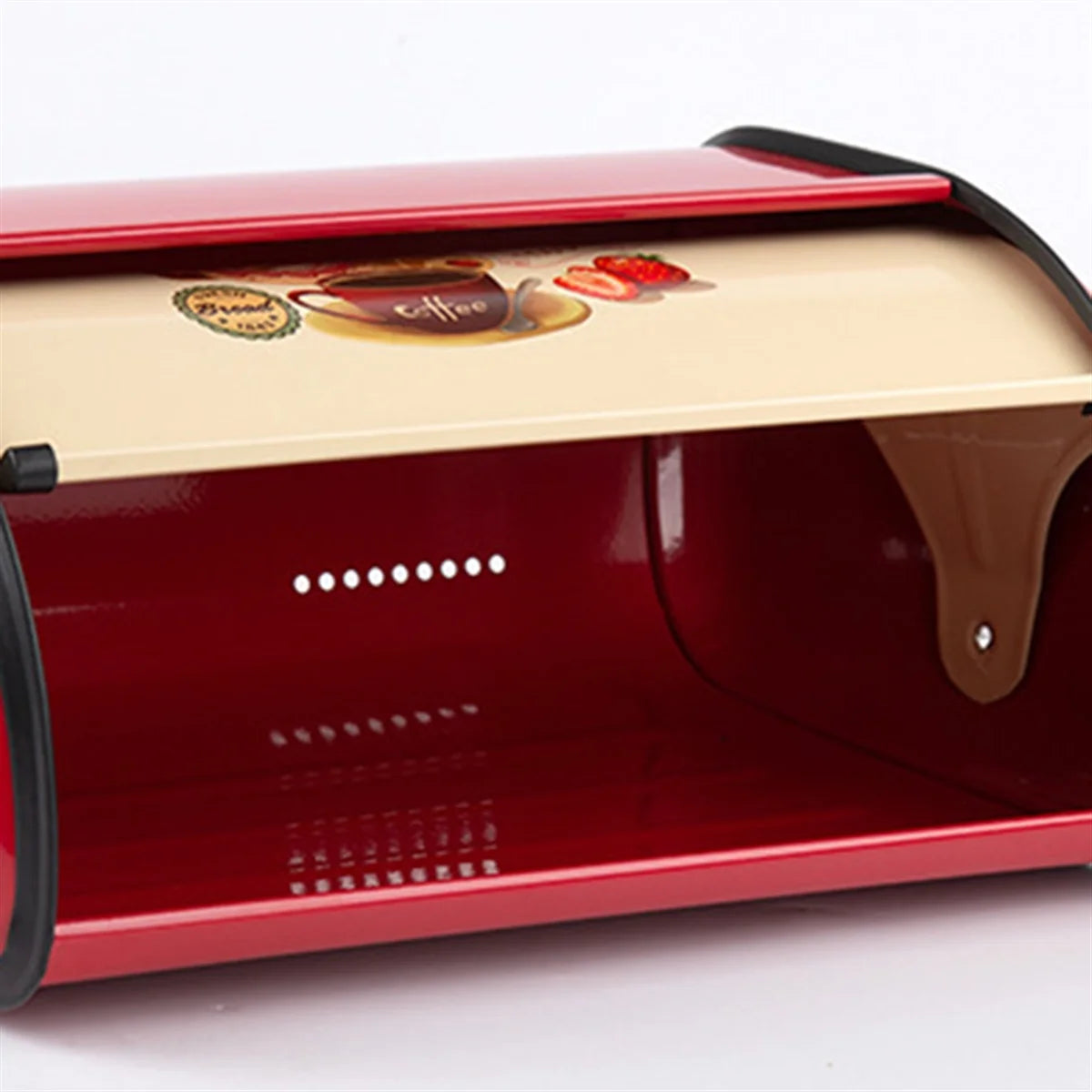 Metal Bread Box Roll Top Metal Bread Bin Bread Storage Bread Holder Bread Container Keeper Organizer for Kitchen Counter