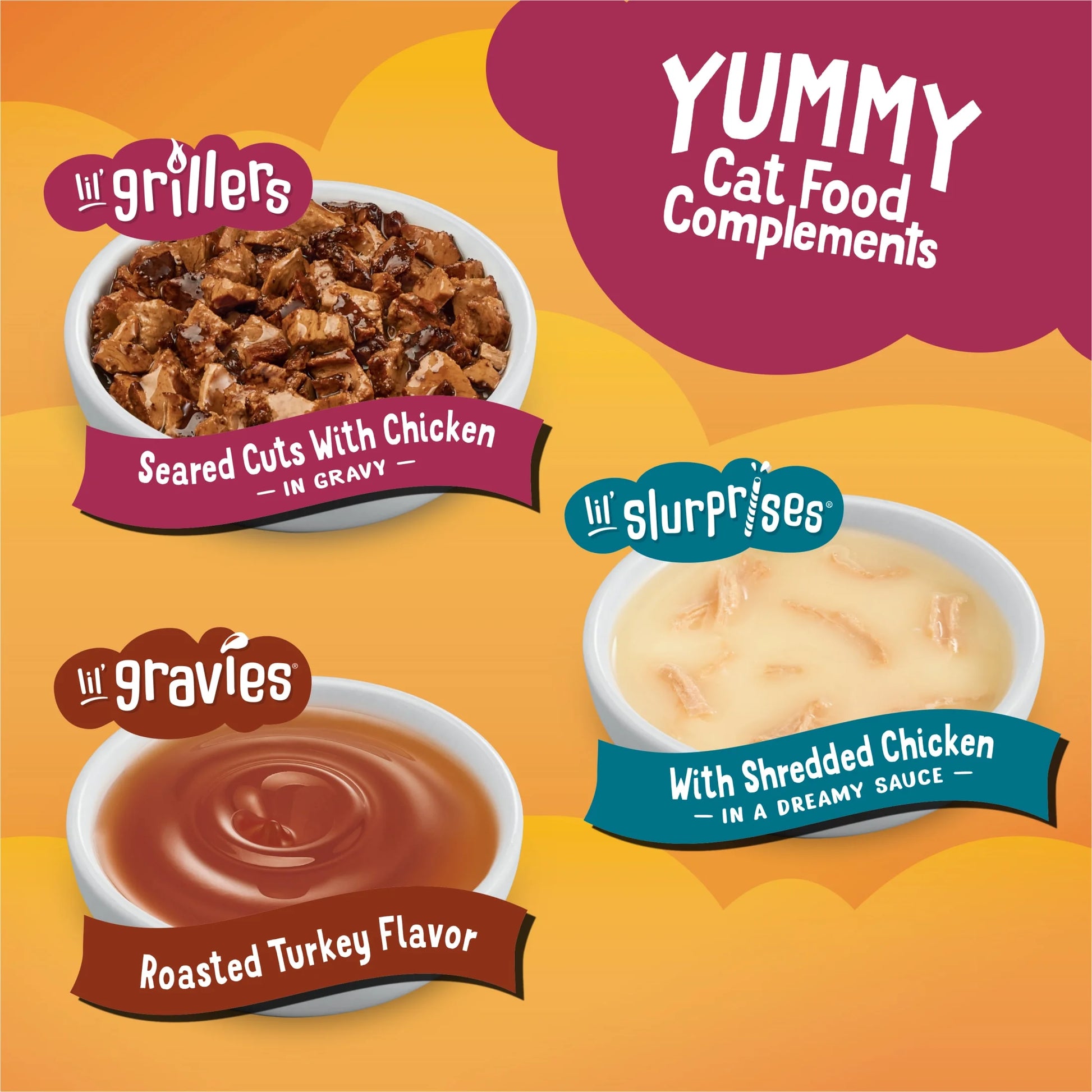 Purina  Poultry Faves Variety Pack in Gravy, 8-Pack Cat Food Complement