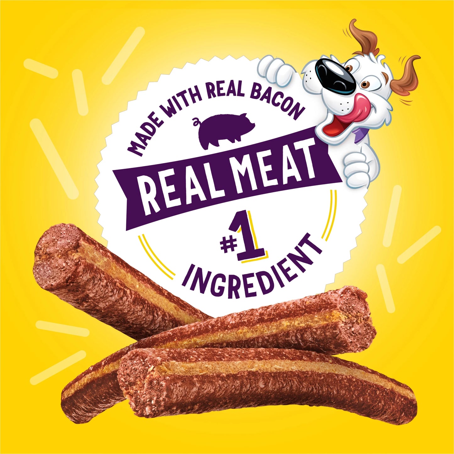 Purina Flavor Stix Dog Treats with Real Bacon and Peanut Butter, 25 oz Pouch