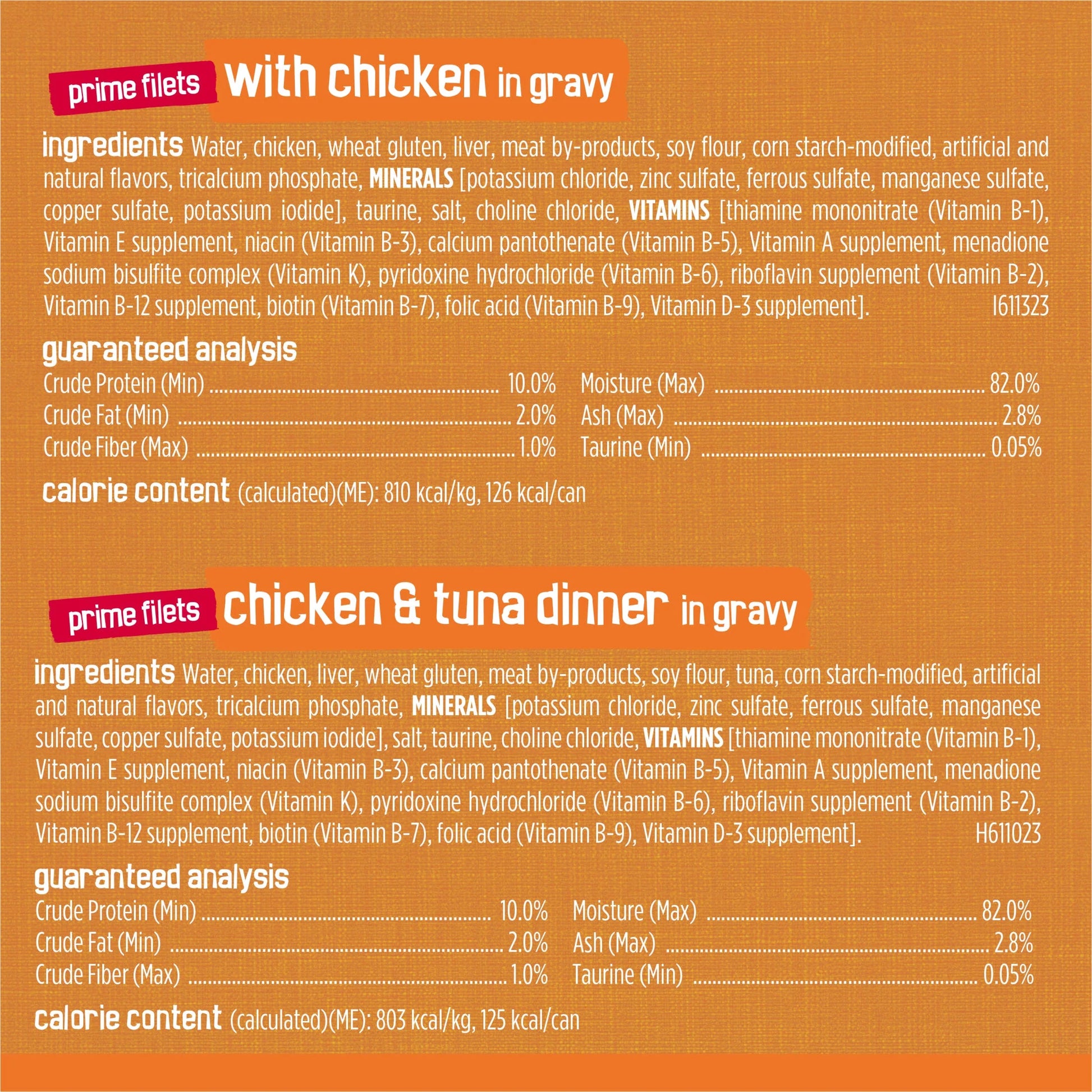 Purina  Gravy Wet Cat Food Variety Pack - Chicken Lovers Prime Filets and Shreds, 5.5 oz Cans, 32 Count