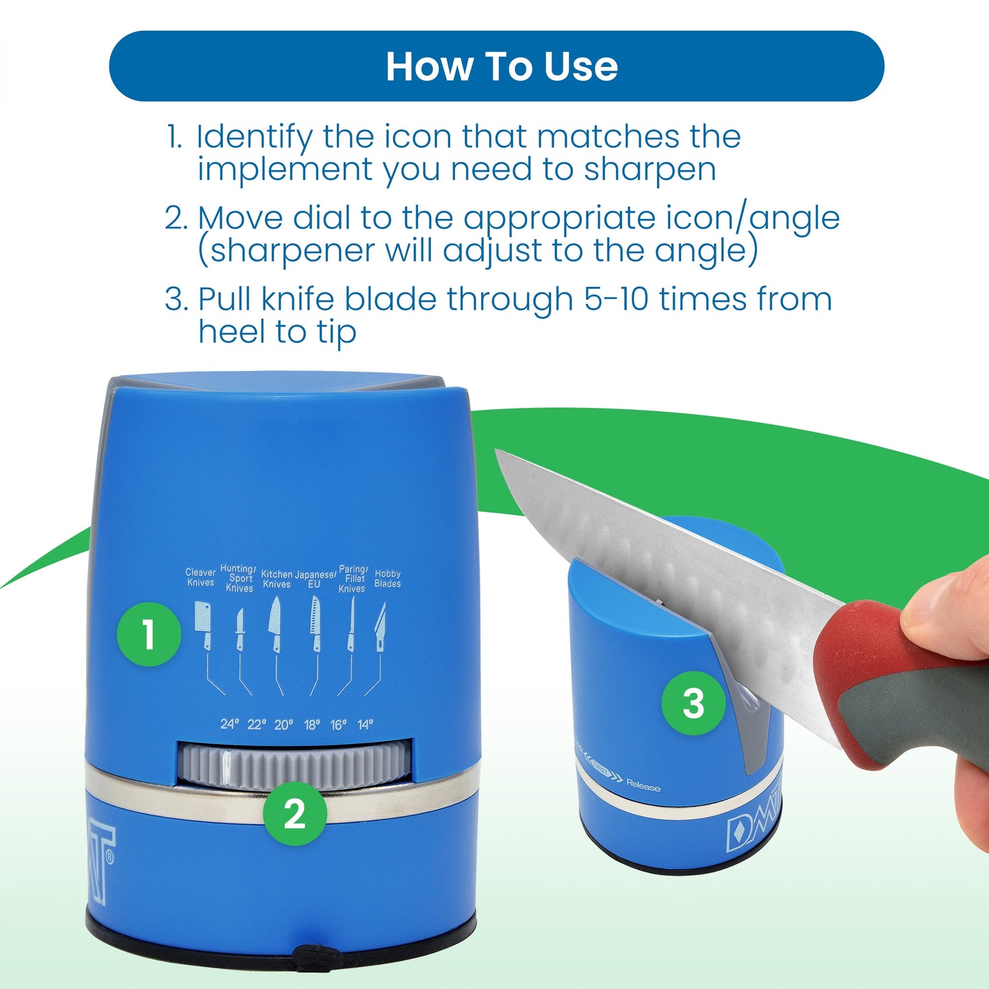 Sharp Adjust Sharpener, Sharpens at 6 Stages / Angles.