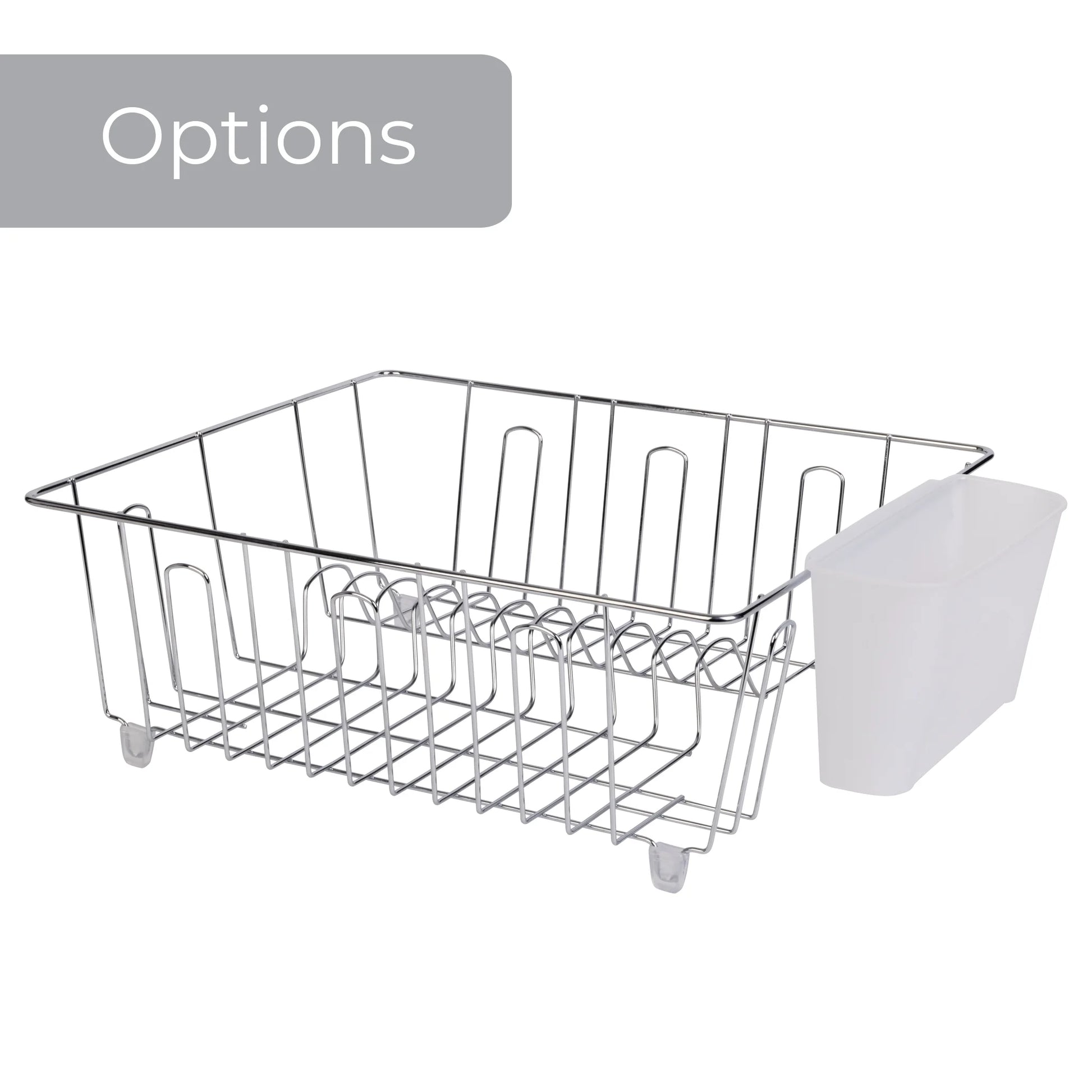 (2 Pack)  Small Wire Dish Rack - Chrome - 14.17" W X 12.64" L X 5.67" H