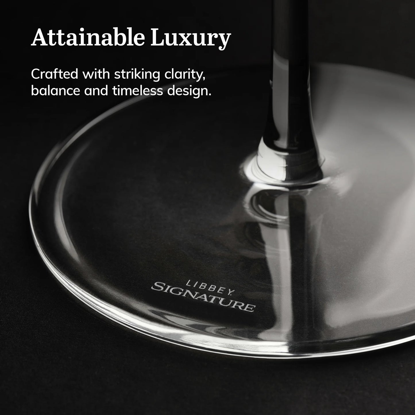 Signature Red Wine Glasses Set of 4, Seamless 24 Oz Wine Glasses for Cabernet, Merlot, and More, Stemmed Wine Glasses for All Occasions