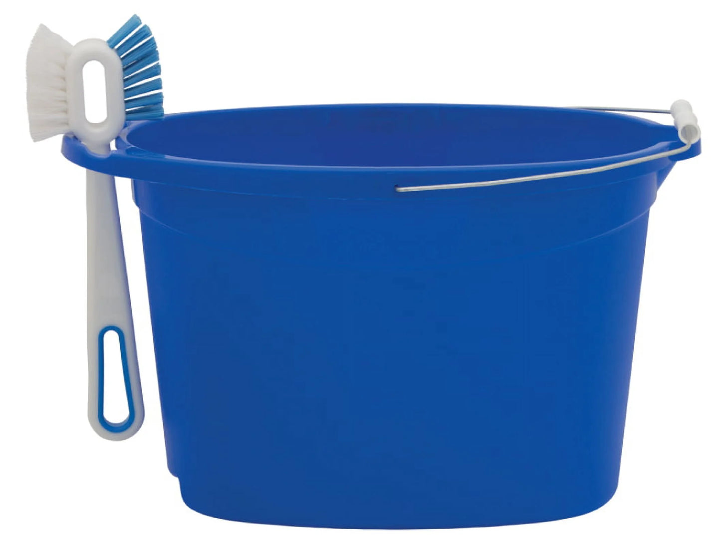 Plastic 12-Quart Oval Bucket, Blue