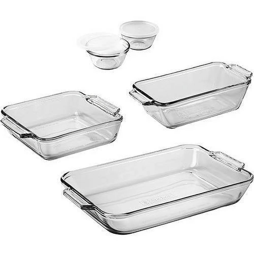 Glass Baking Dish Set, 7 Piece Glass Bakeware Set