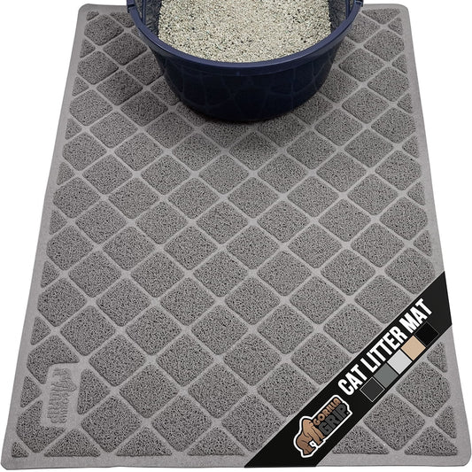 Original Premium Durable Cat Litter Mat, XL Jumbo, No Phthalate, Water Resistant, Traps Litter from Box and Cats, Scatter Control, Mats Soft on Kitty Paws, Easy Clean Mats Ext