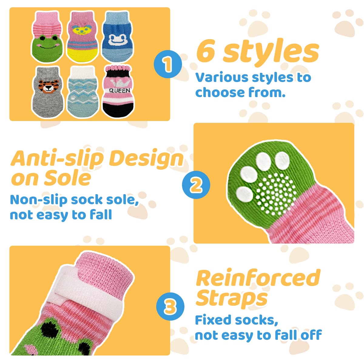 Zansens 24 Pcs Cat Mittens to Prevent Scratching,Breathable Cat Foot Cover,Cats Claw Protector,Non Slip Dog Socks with Nylon Belt for Nail Trimming Bathing