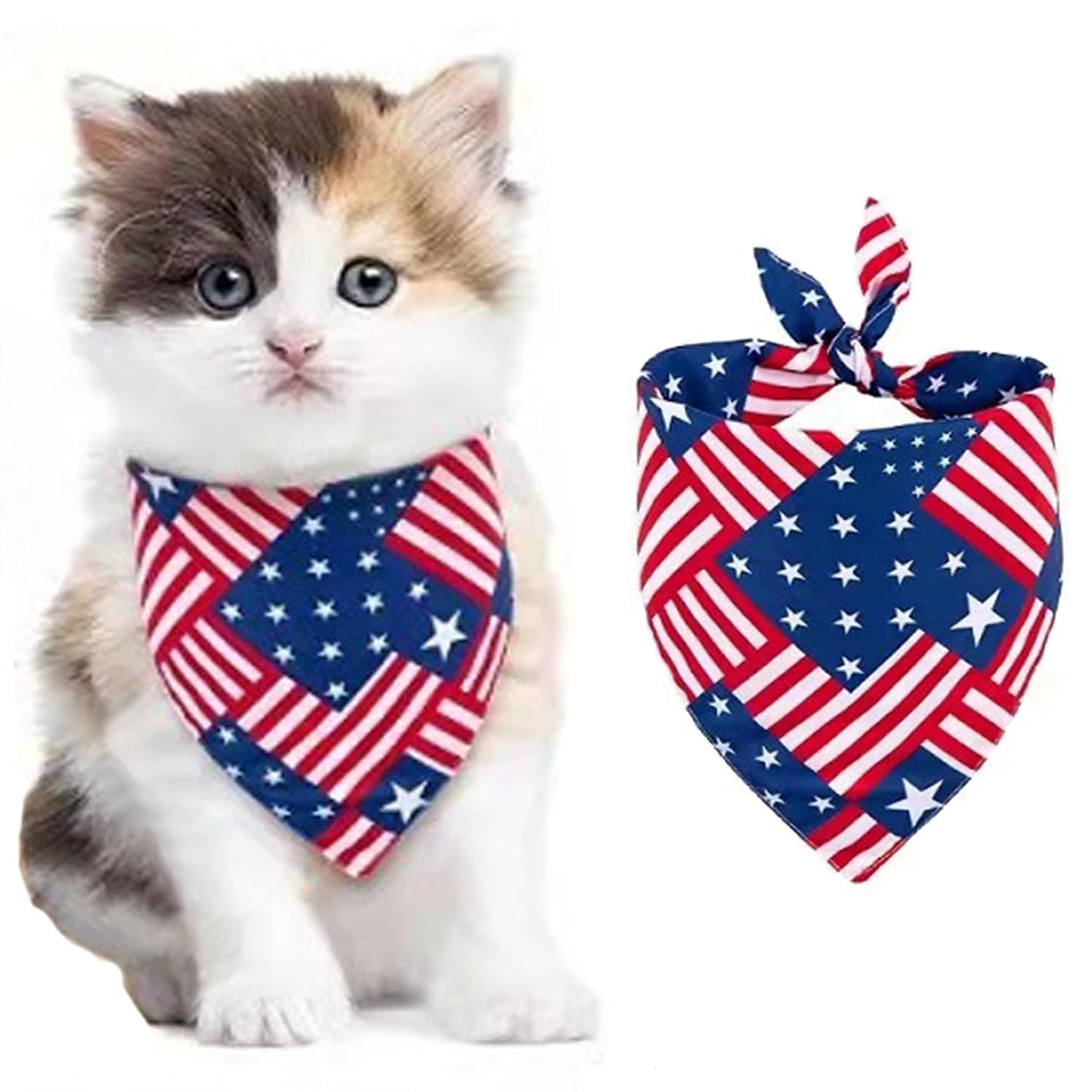 Patriotic Memorial Day Dog Bandana Summer Popsicle for Small Medium Dogs